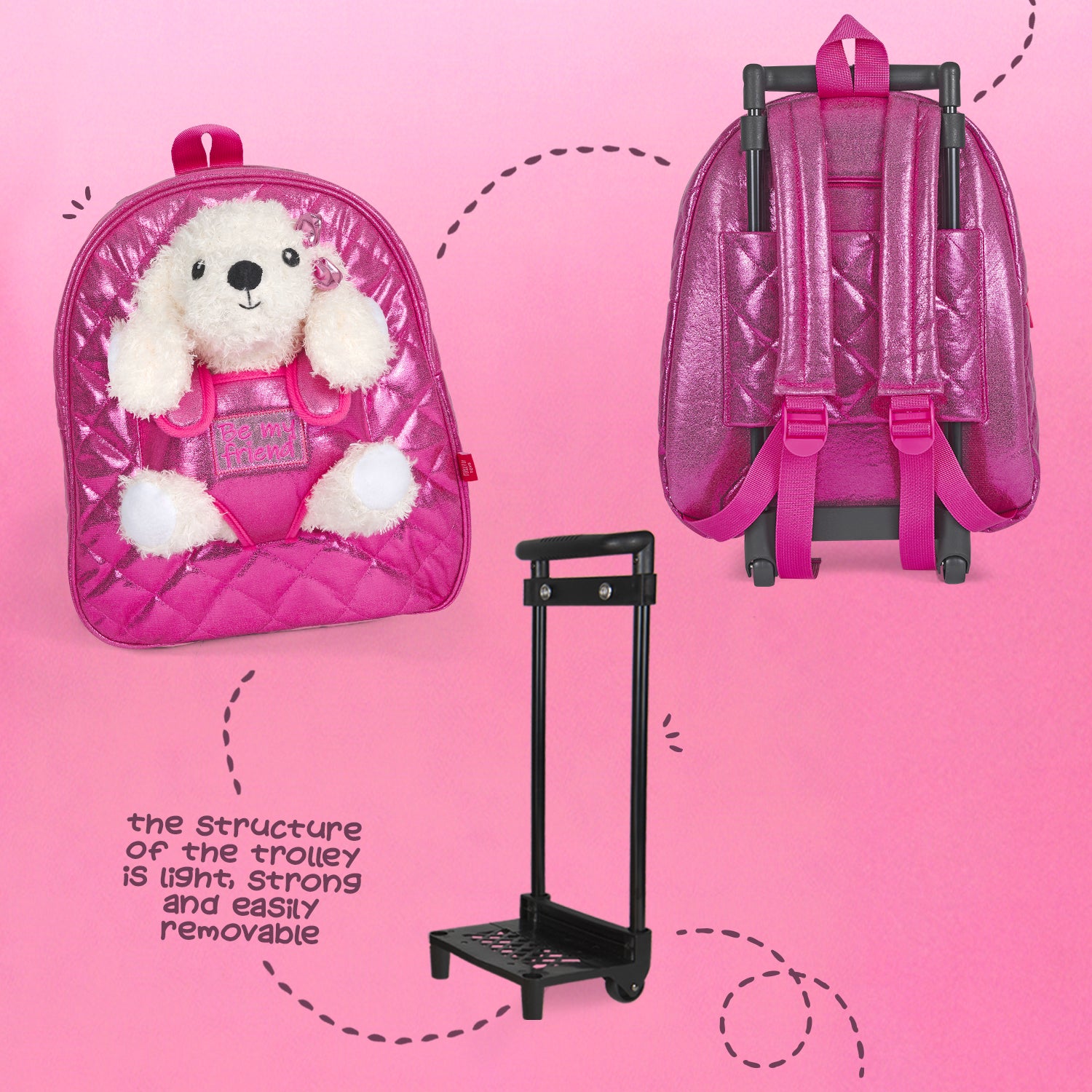 Trolley con Peluche Barboncino - Perletti
