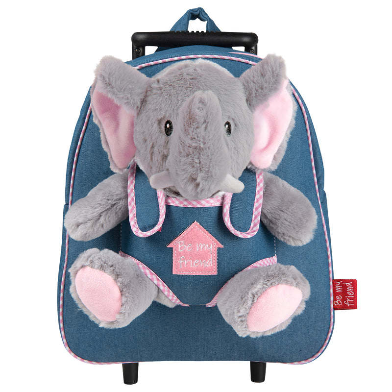 Trolley in Denim con Peluche– PERLETTI