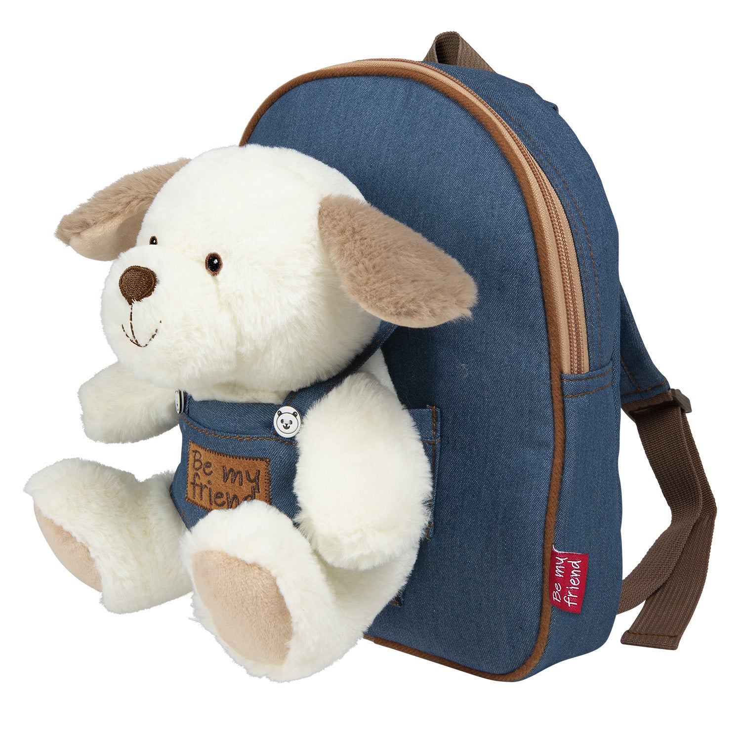 Zaino in Denim con Peluche - Perletti