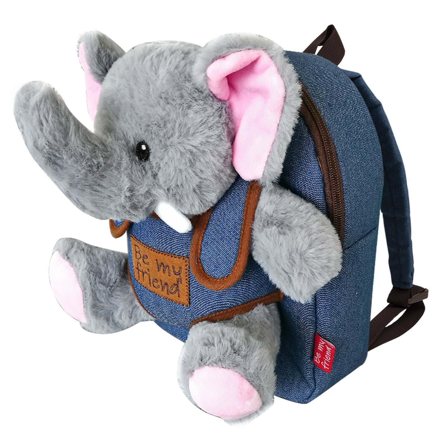 Zaino in Denim con Peluche - Perletti