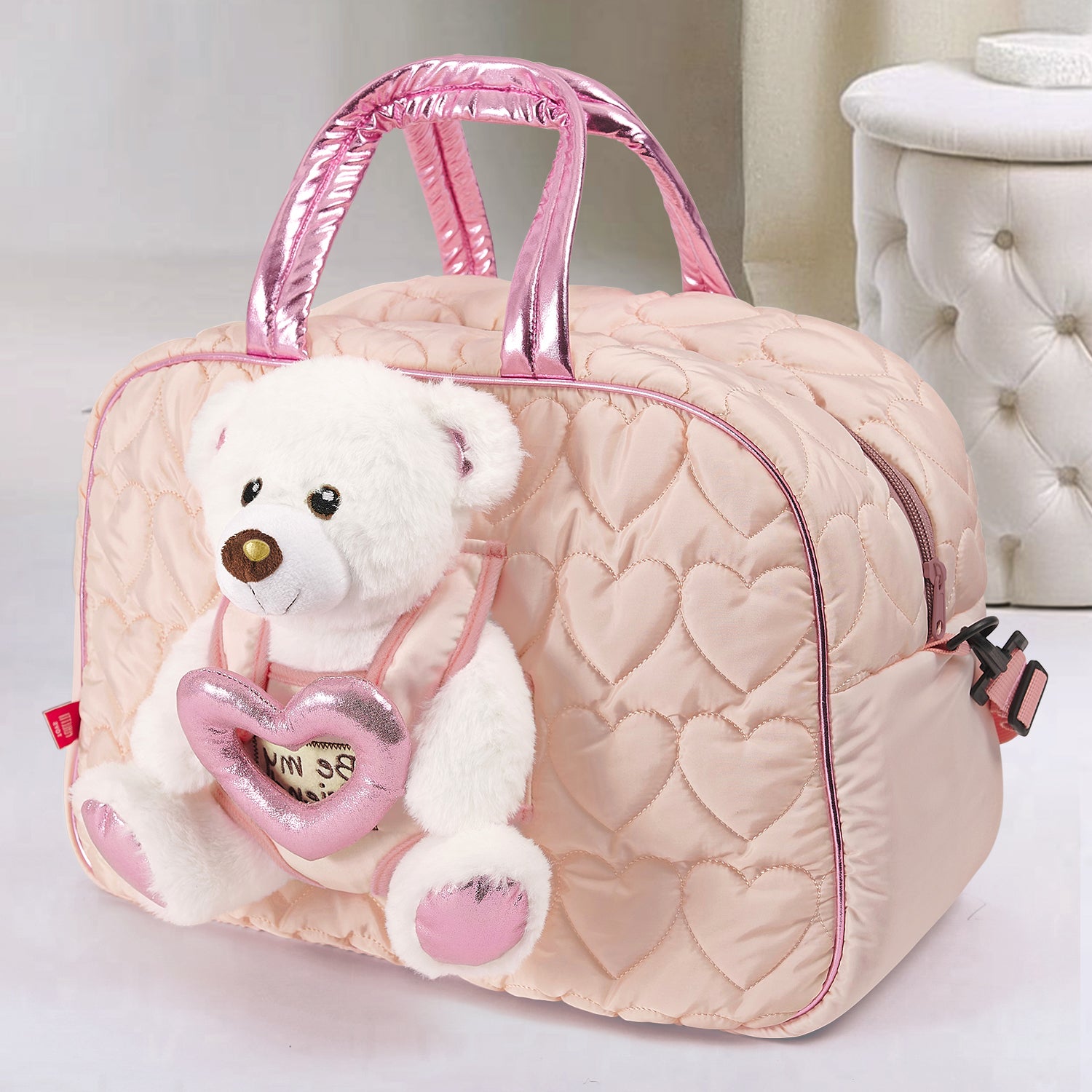 Borsa Sport Rosa con Orsetto Polare - Perletti