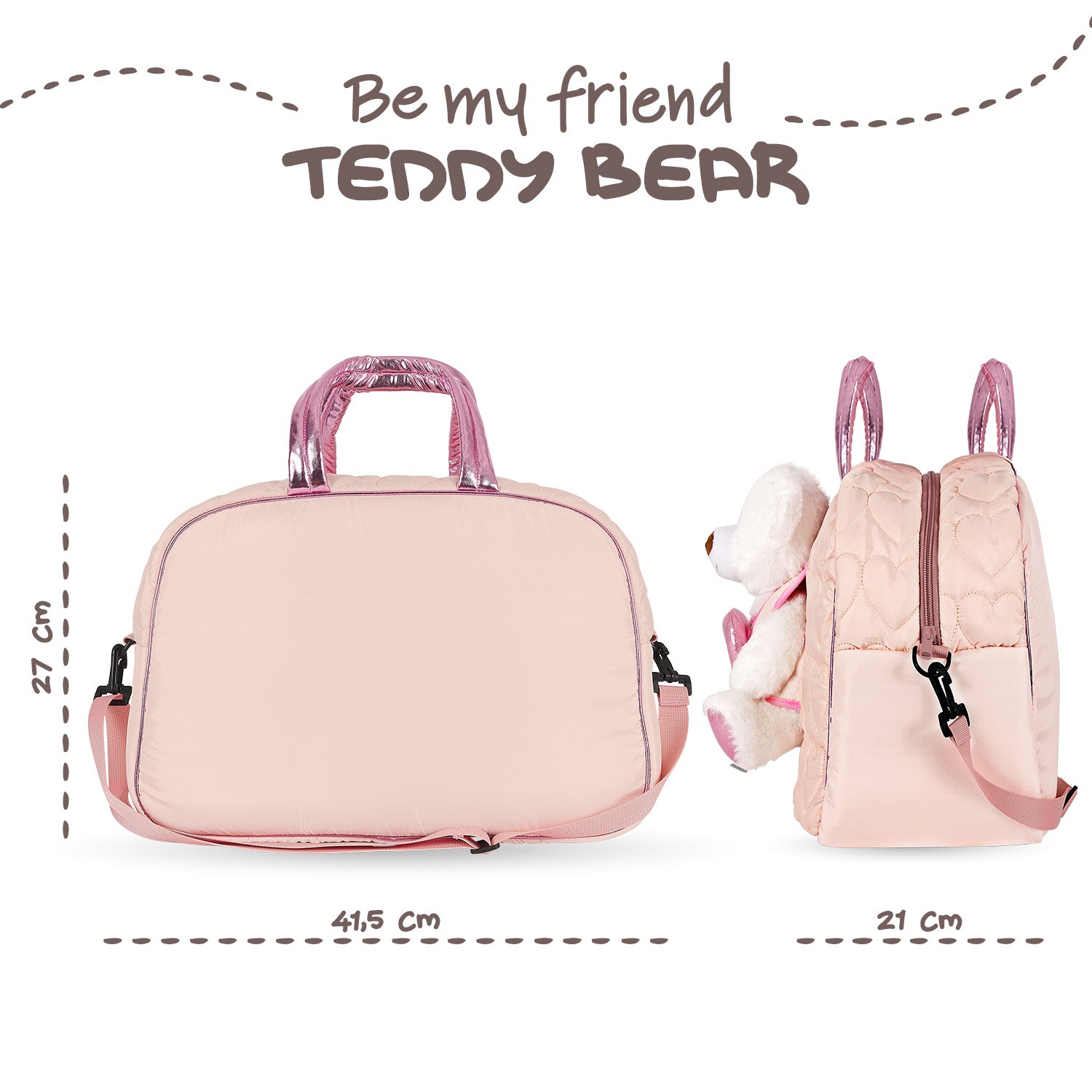 Borsa Sport Rosa con Orsetto Polare - Perletti