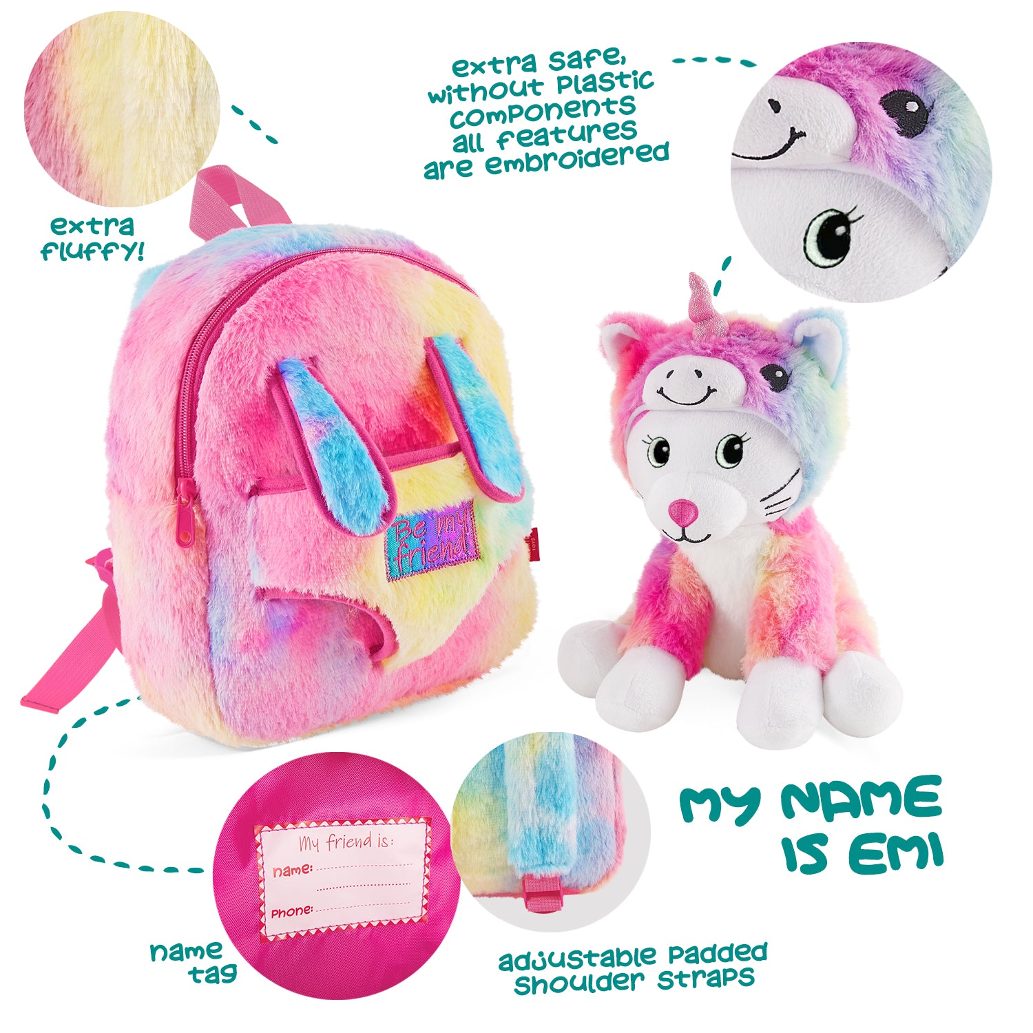 Zainetto con Peluche Kawaii - Perletti