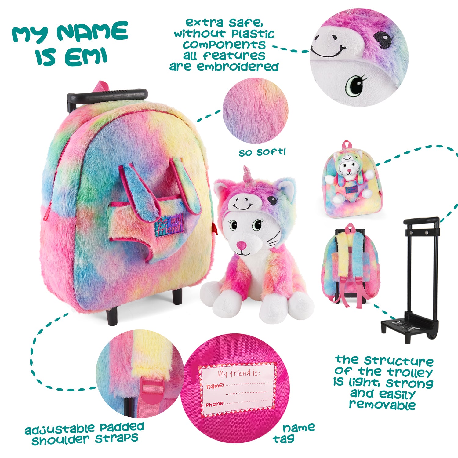 Trolley con Peluche Kawaii - Perletti