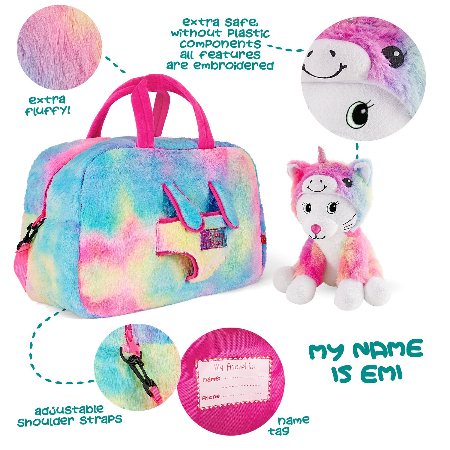 Borsa Sport con Peluche Kawaii - Perletti