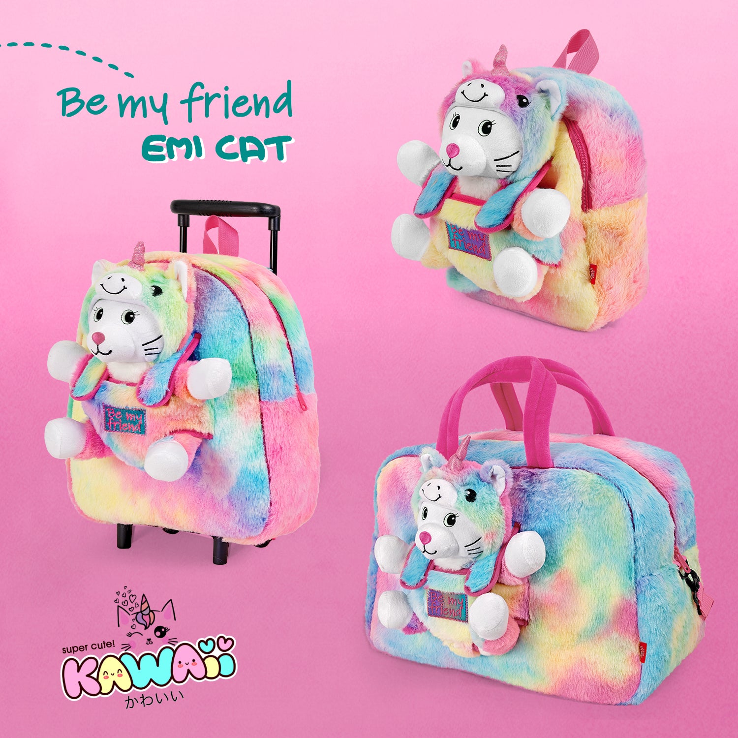 Borsa Sport con Peluche Kawaii - Perletti