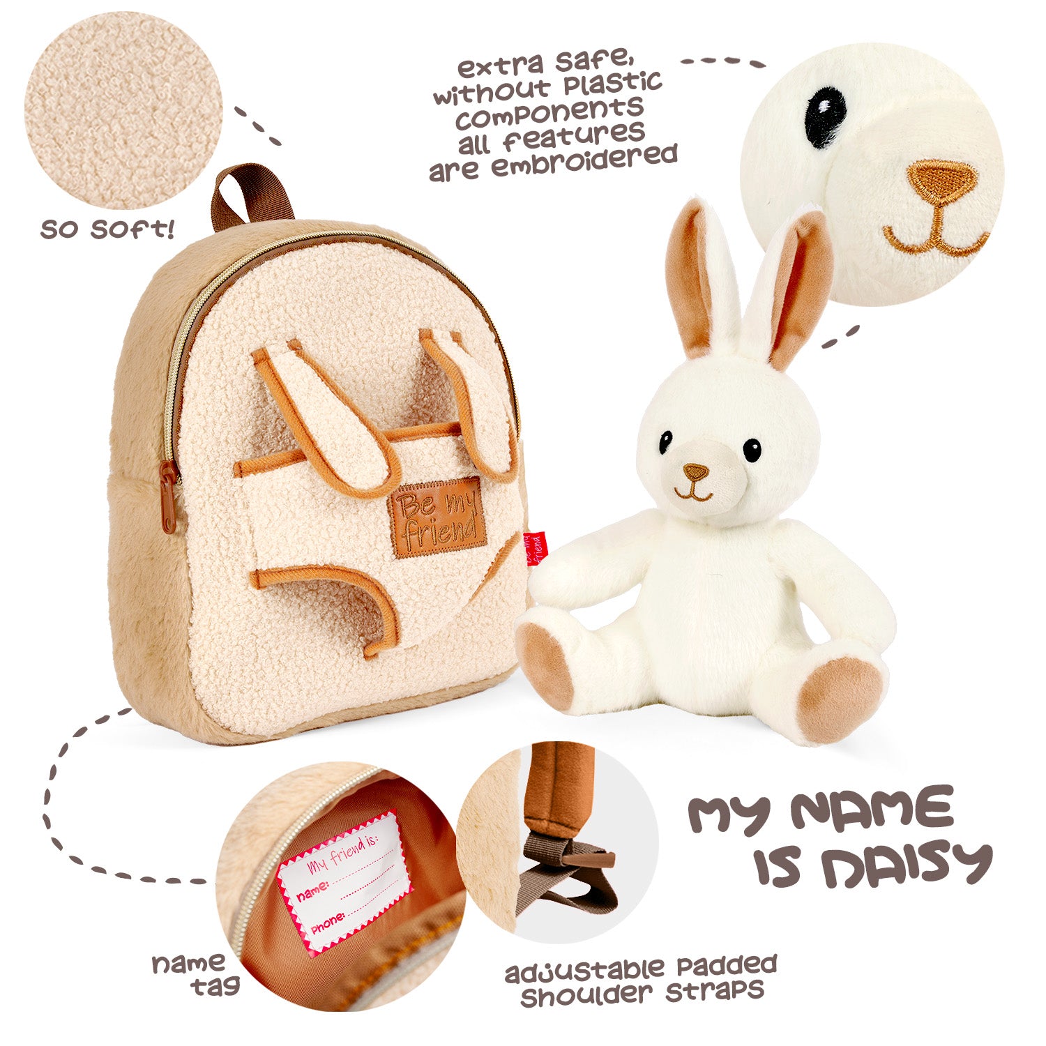 Zaino Morbido con Peluche - Perletti