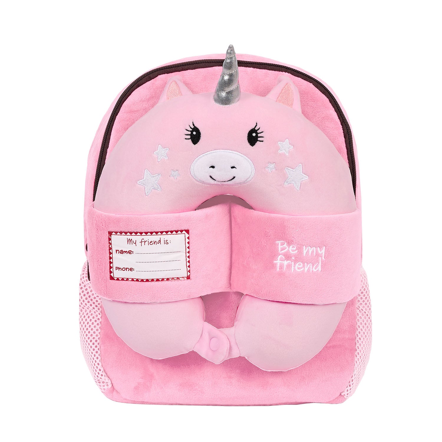 Zainetto con Cuscino da Viaggio Unicorno