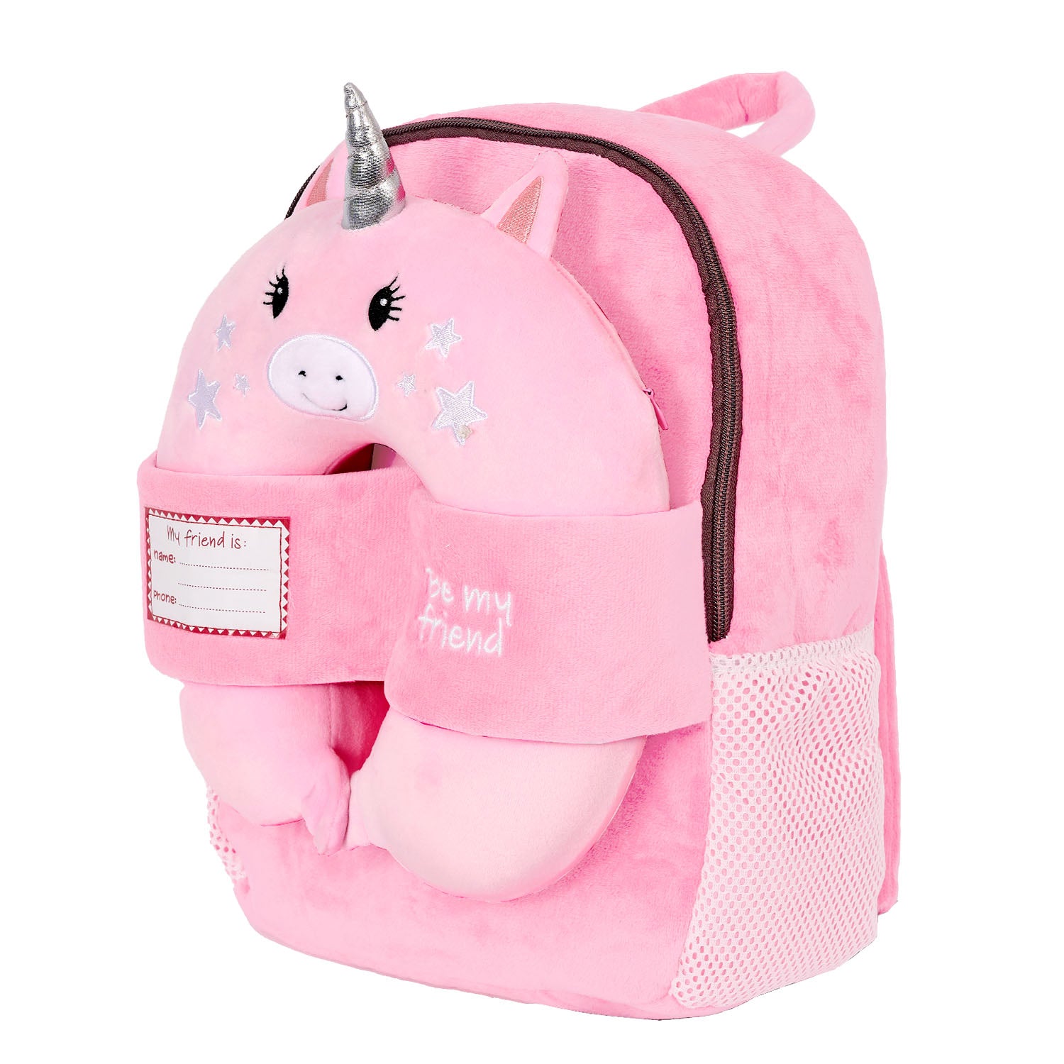 Zainetto con Cuscino da Viaggio Unicorno