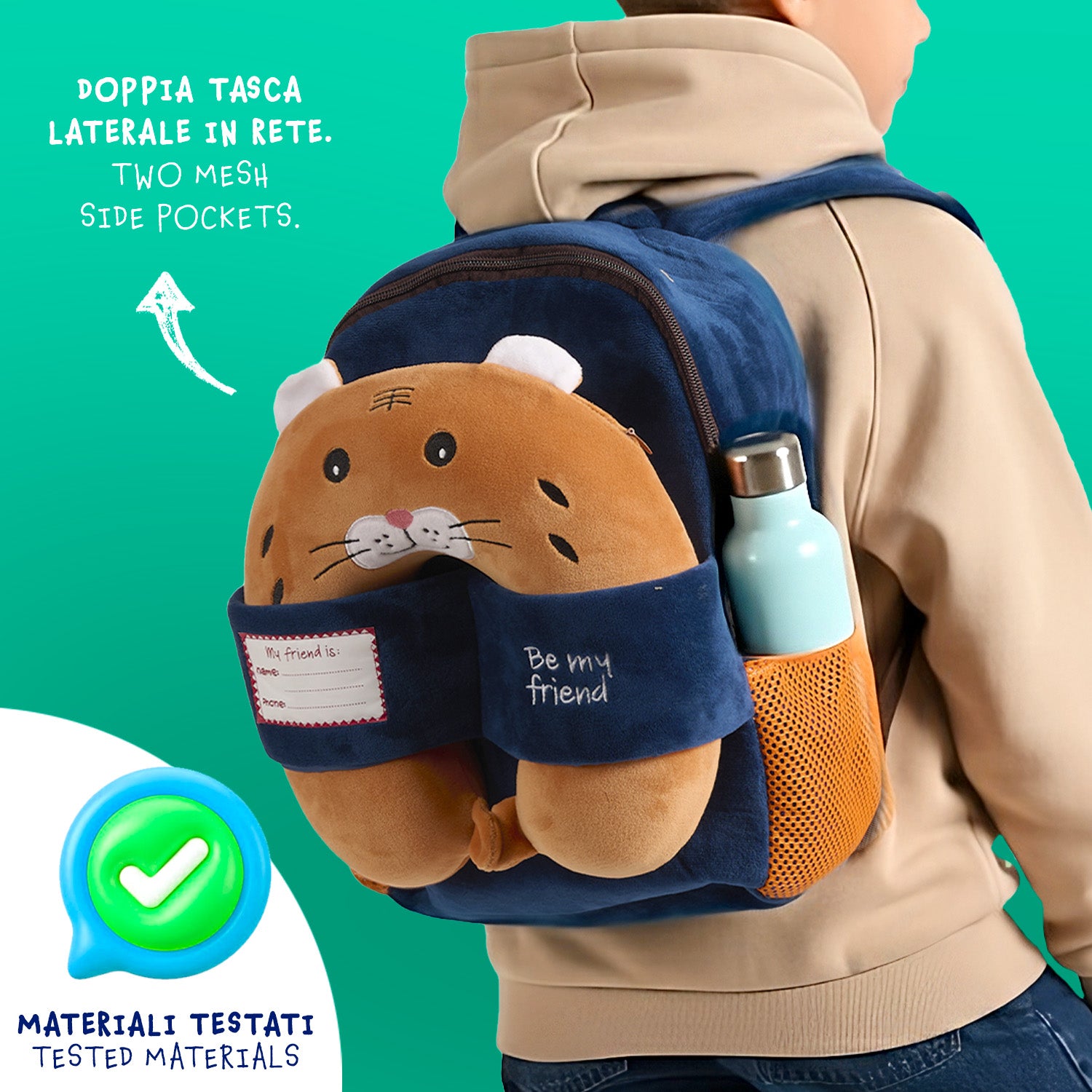 Zainetto con Cuscino da Viaggio Gatto - Perletti
