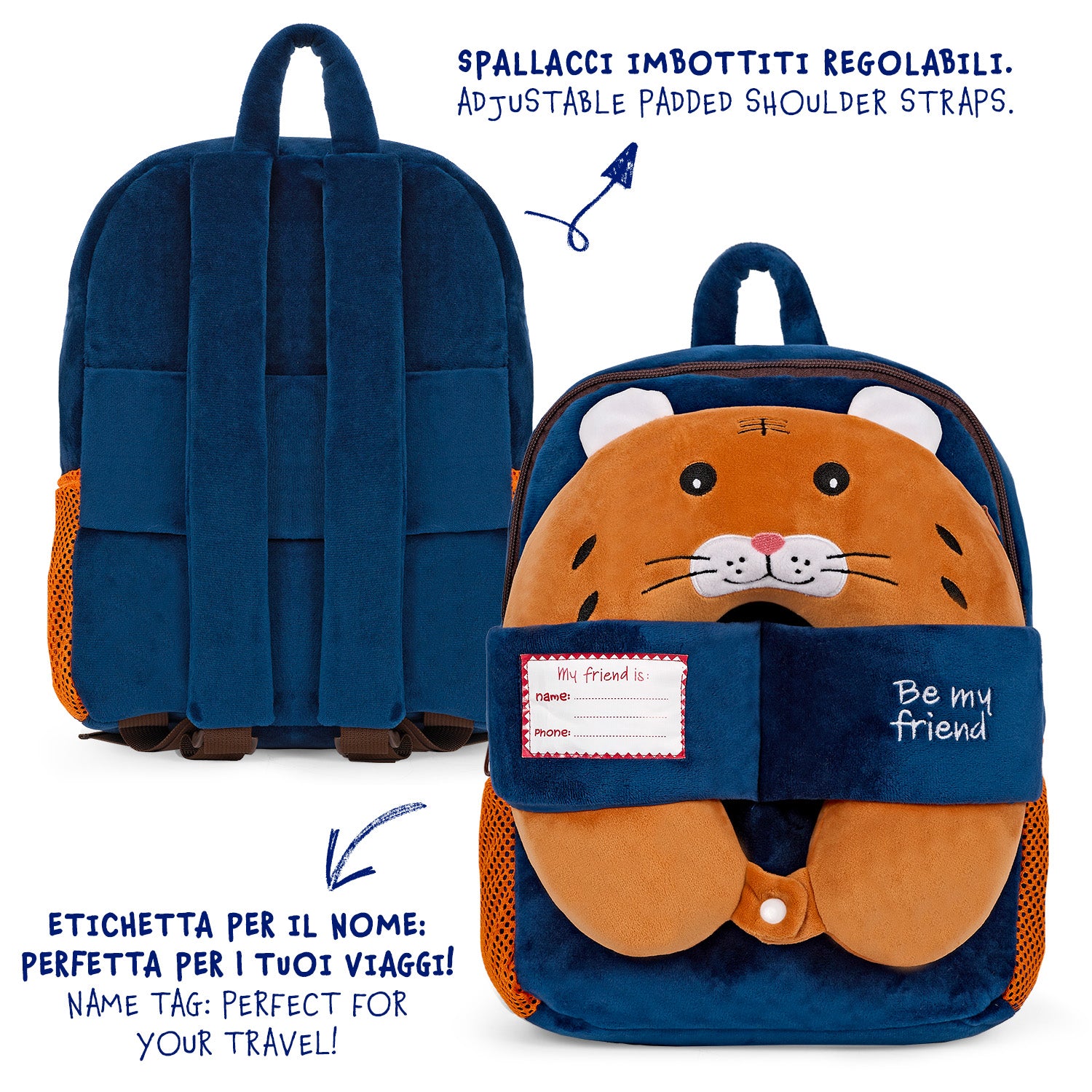 Zainetto con Cuscino da Viaggio Gatto - Perletti