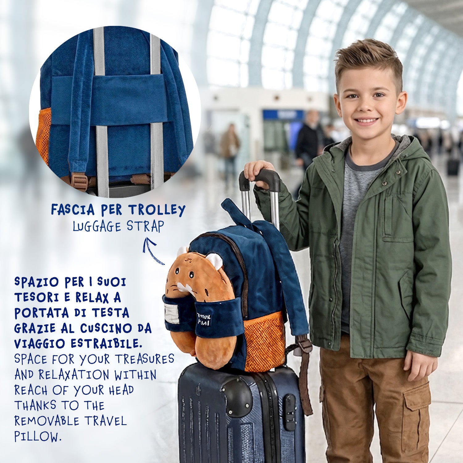 Zainetto con Cuscino da Viaggio Gatto - Perletti