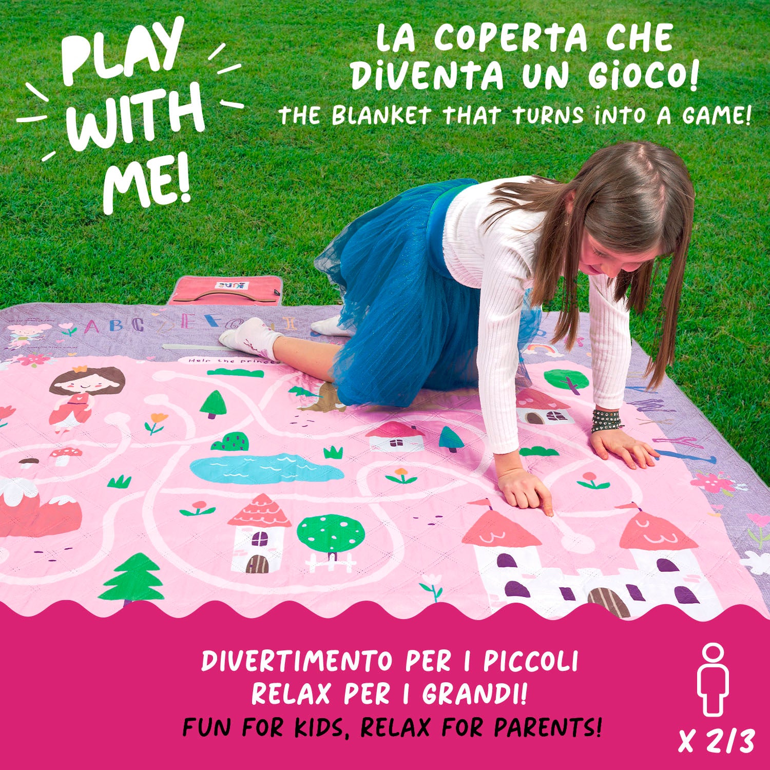 Telo Picnic Bambini Castello delle Fiabe - Perletti