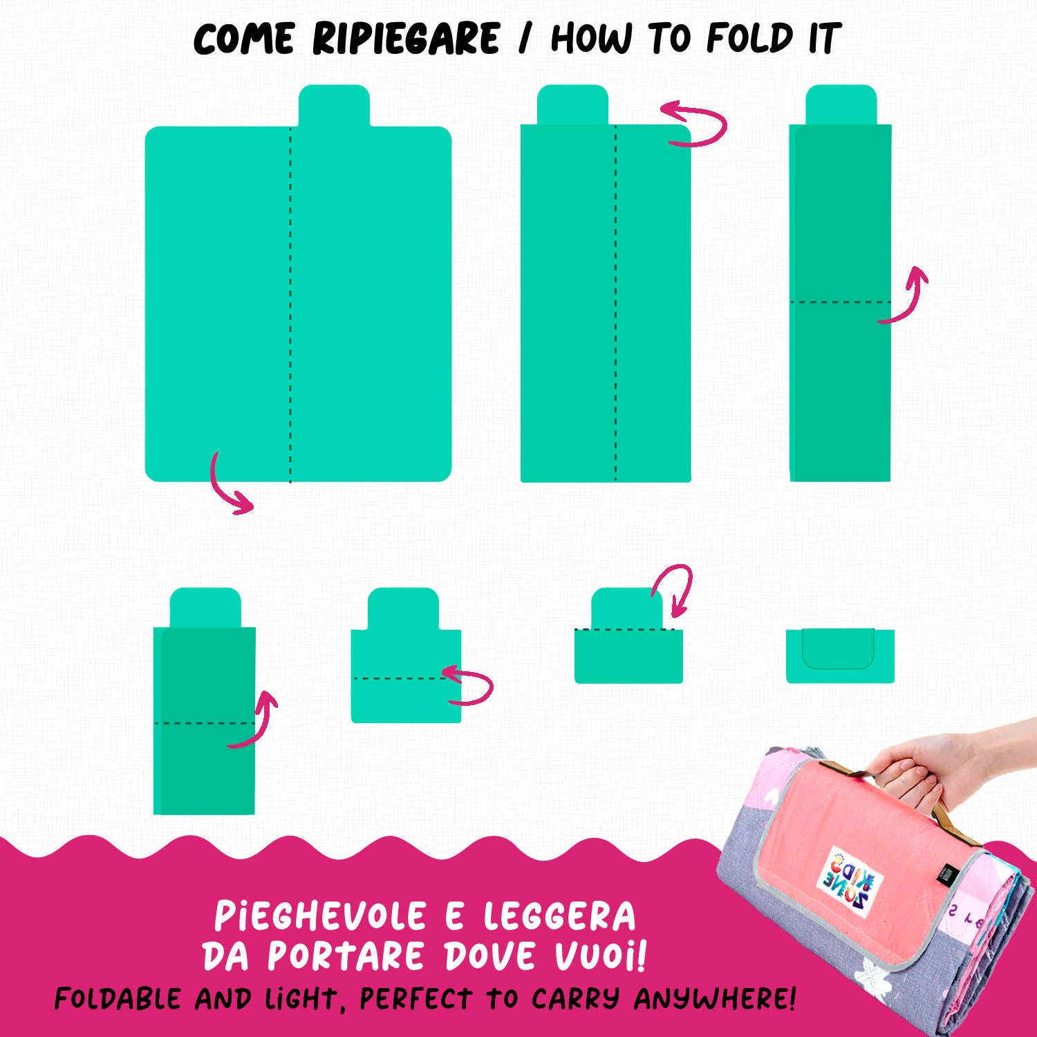 Telo Picnic Bambini Castello delle Fiabe - Perletti