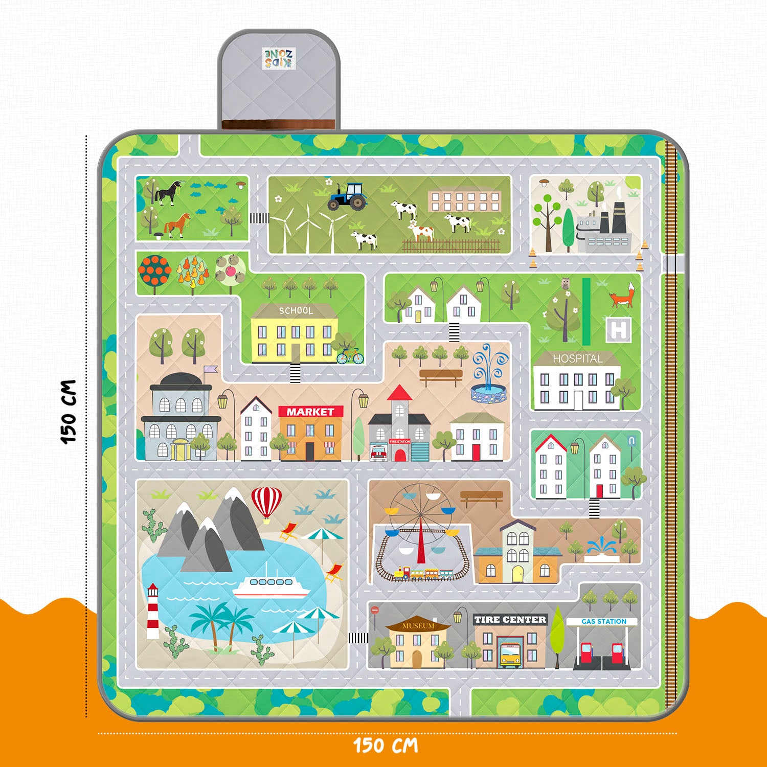 Telo Picnic Bambini Pista Macchinine - Perletti