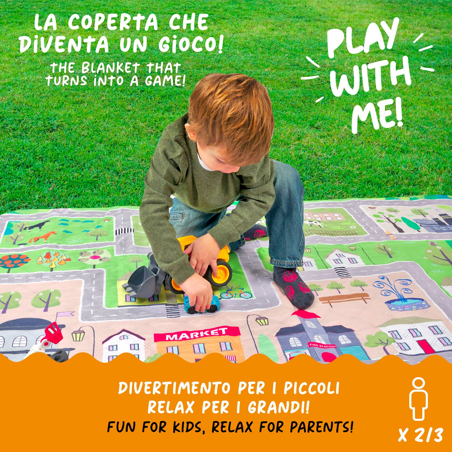 Telo Picnic Bambini Pista Macchinine - Perletti