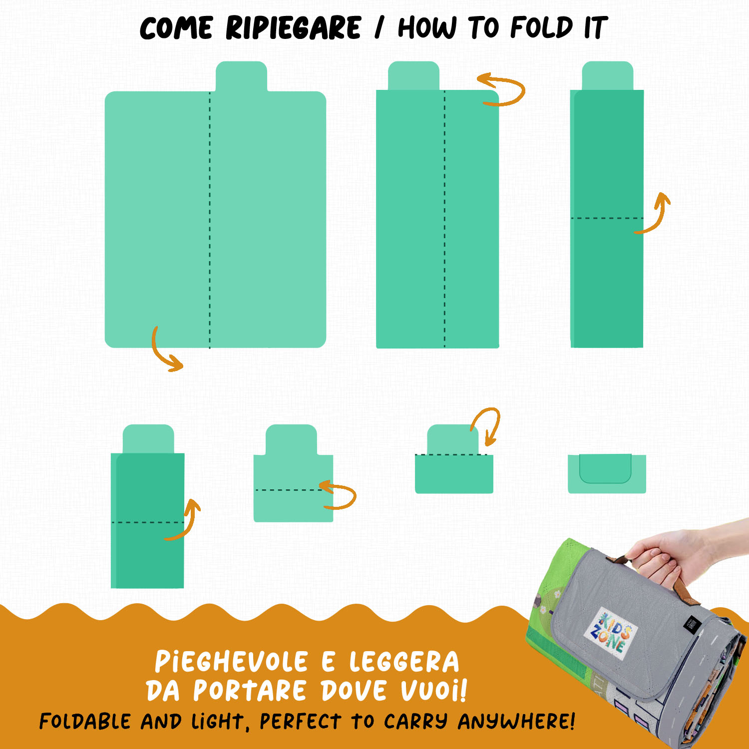 Telo Picnic Bambini Pista Macchinine - Perletti