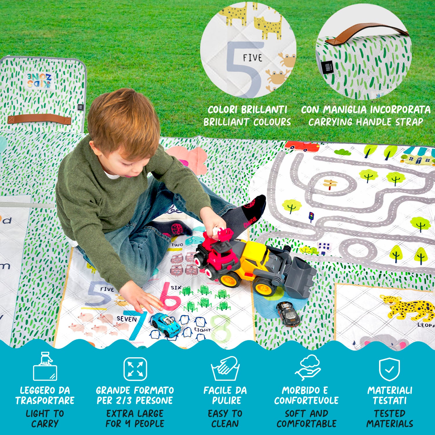 Telo Picnic Bambini Giochi Montessoriani - Perletti