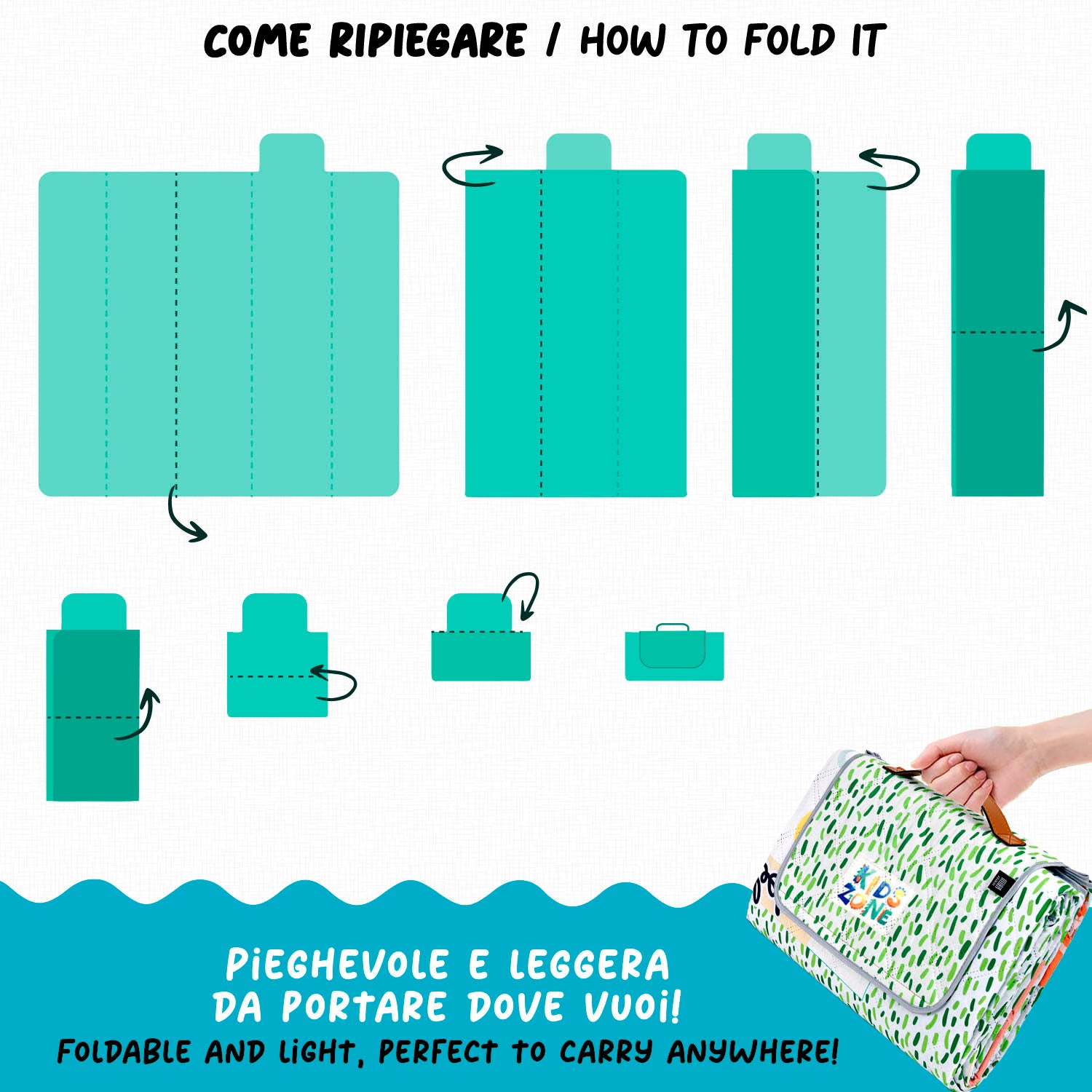 Telo Picnic Bambini Giochi Montessoriani - Perletti