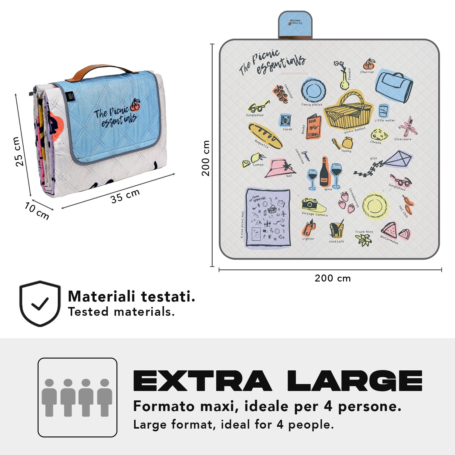 Telo Picnic Adulto Picnic Essential - Perletti