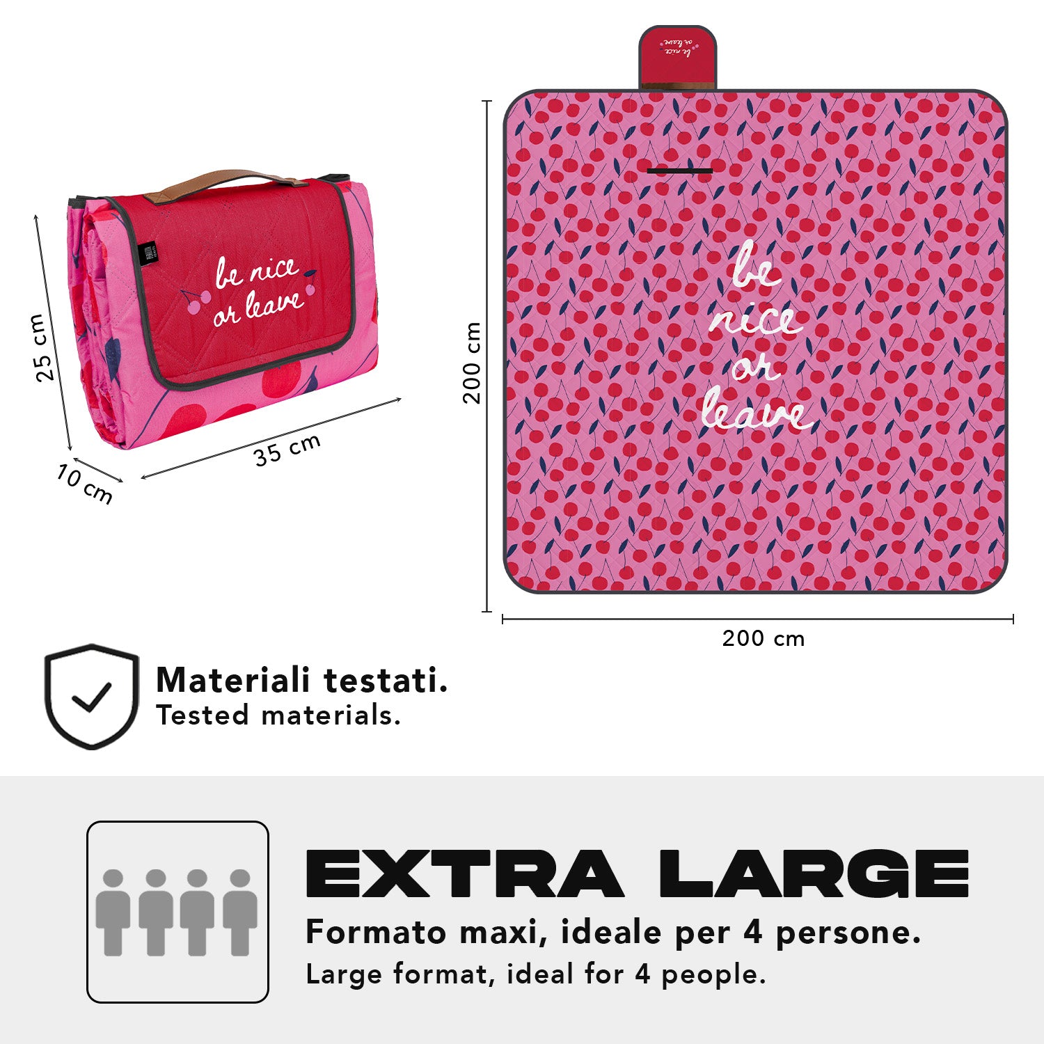 Telo Picnic Adulto Ciliegie - Perletti