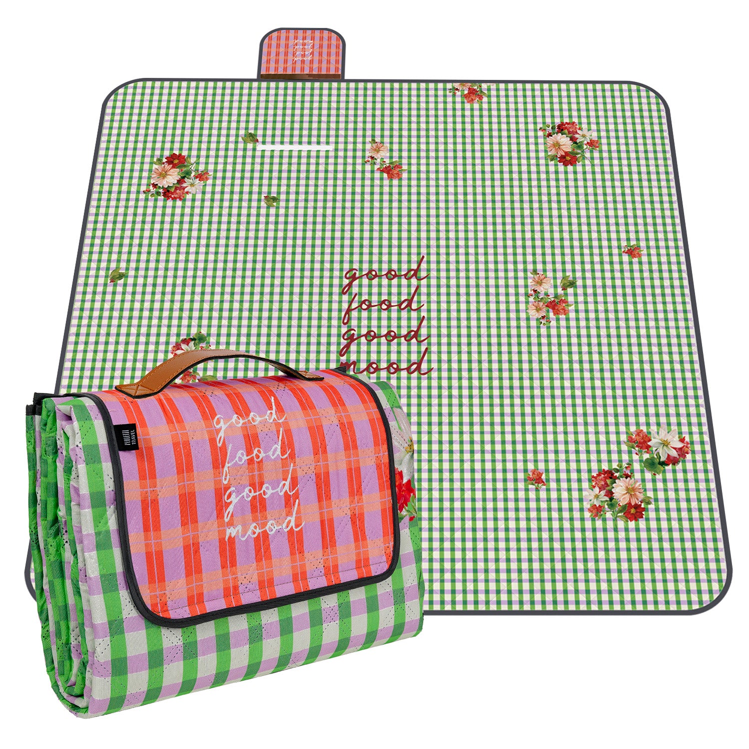 Telo Picnic Adulto Vichy Floreale - Perletti