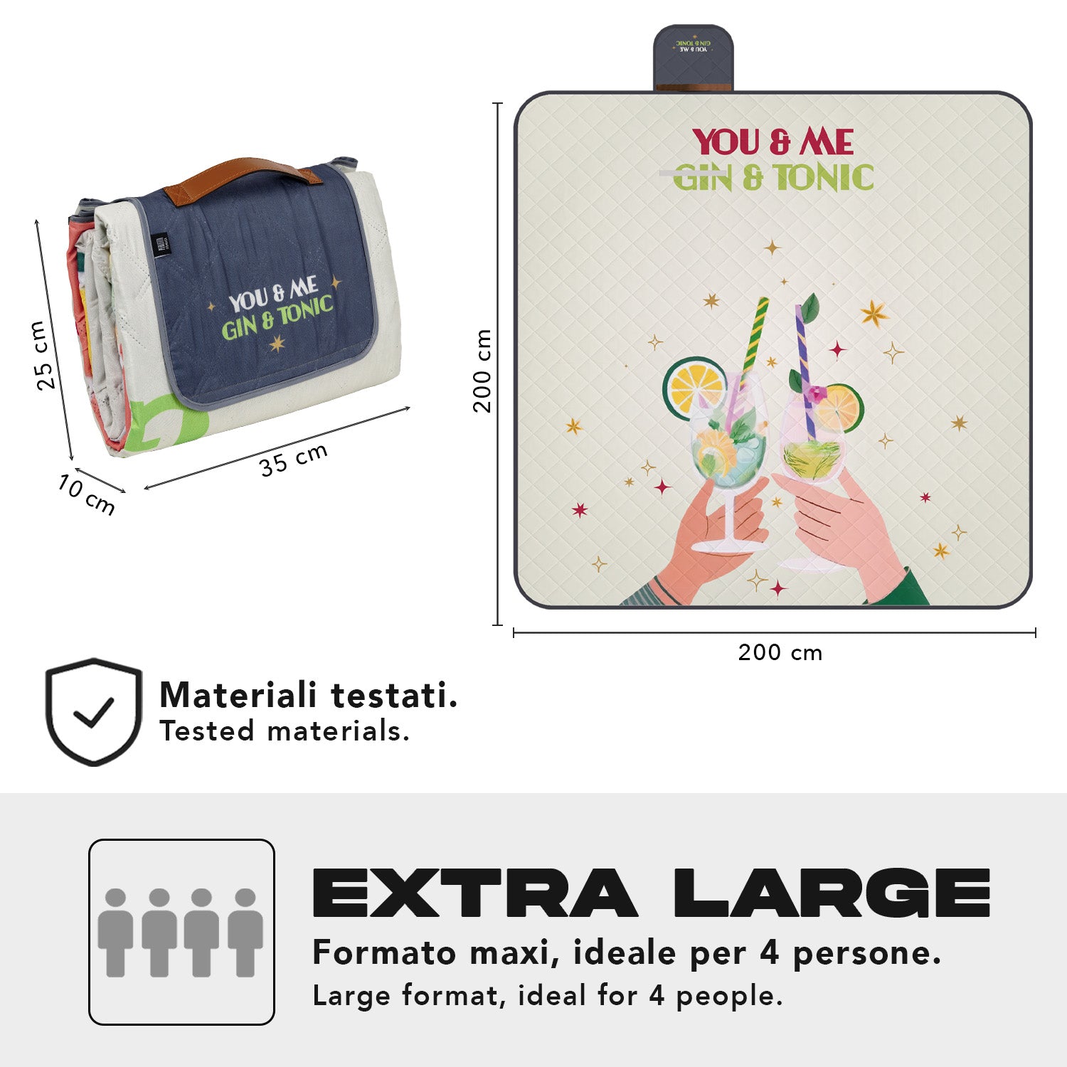 Telo Picnic Adulto Gin Tonic - Perletti