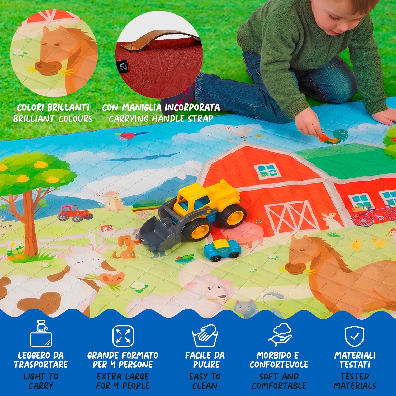 Telo Picnic Bambini Fattoria - Perletti