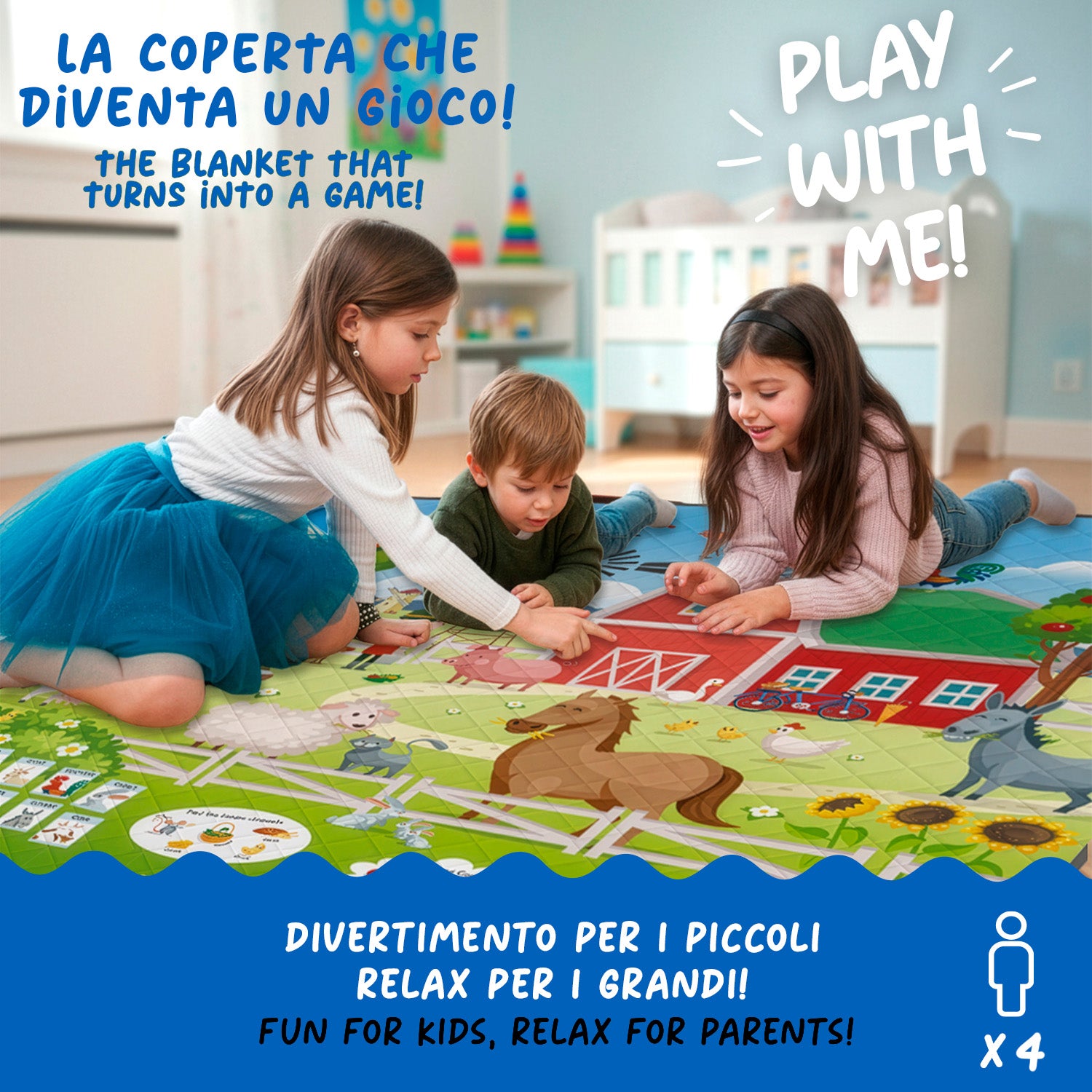 Telo Picnic Bambini Fattoria - Perletti