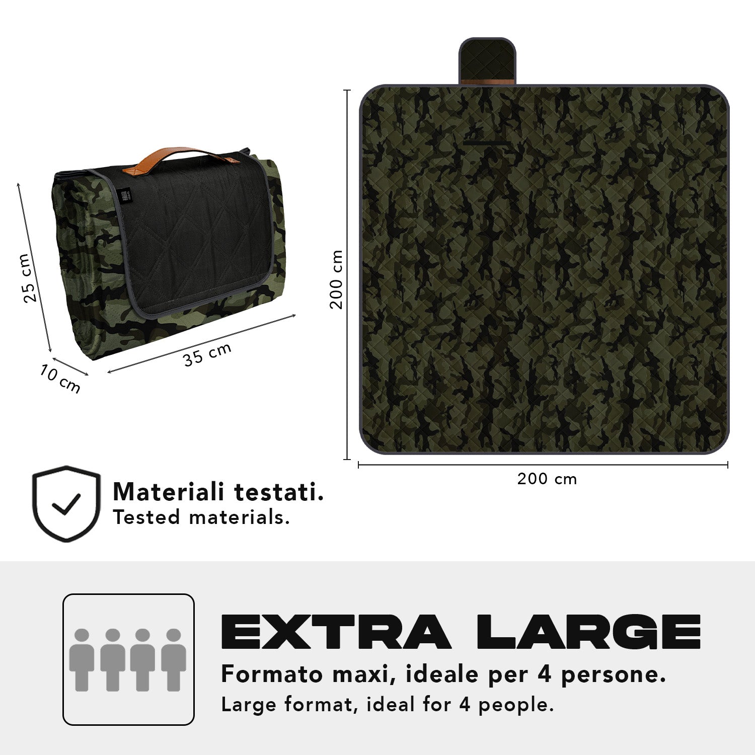 Telo Picnic Adulto Camouflage - Perletti