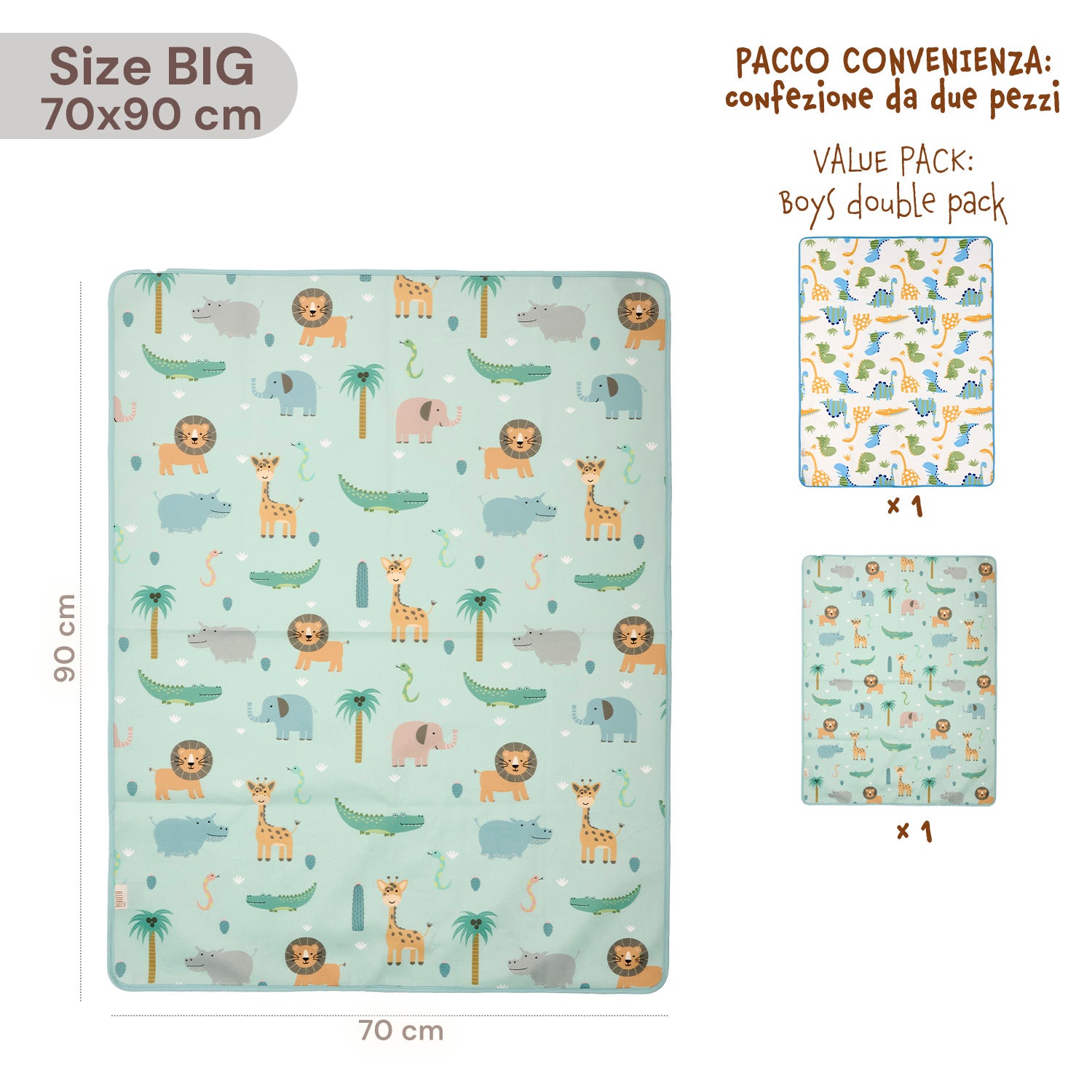 Traversina Letto Impermeabile - Pack Doppio Bambino - Perletti