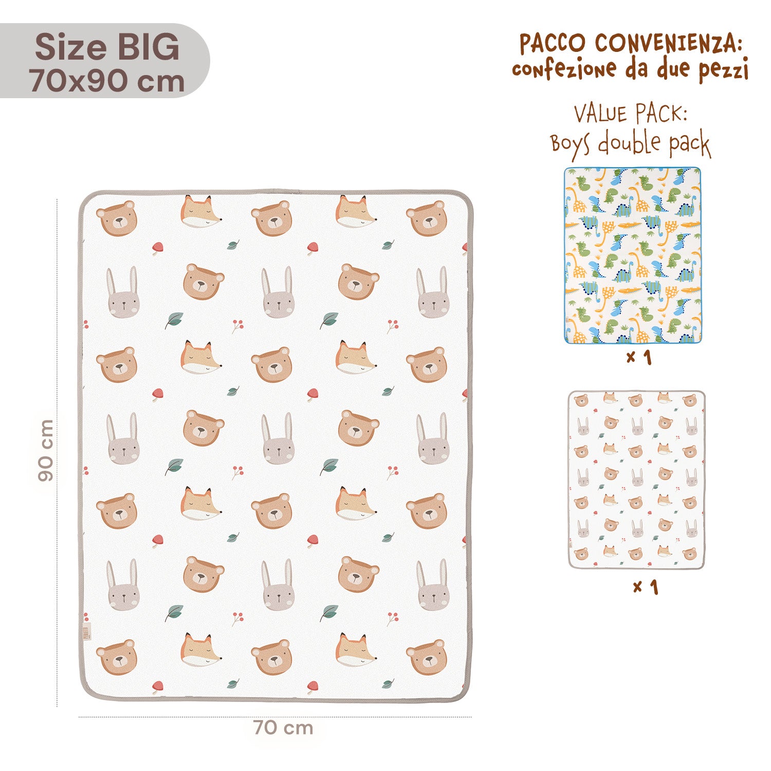 Traversina Letto Impermeabile - Pack Doppio Bambino - Perletti