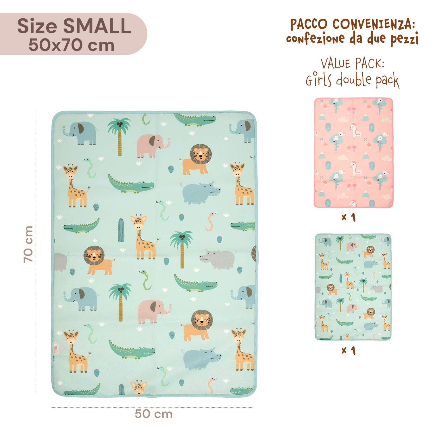 Traversina Letto Impermeabile - Pack Doppio Bambina - Perletti