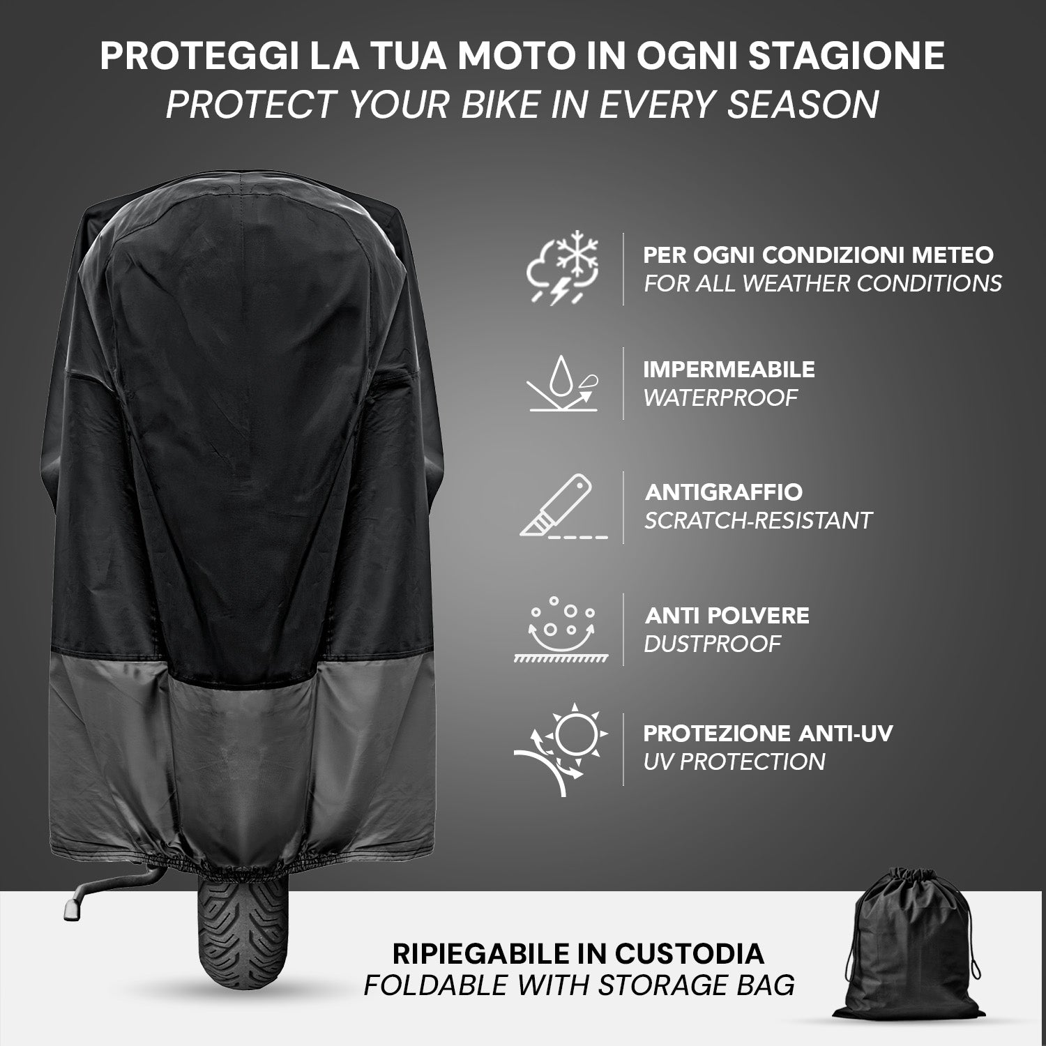 Telo Coprimoto Impermeabile da Esterno - Perletti