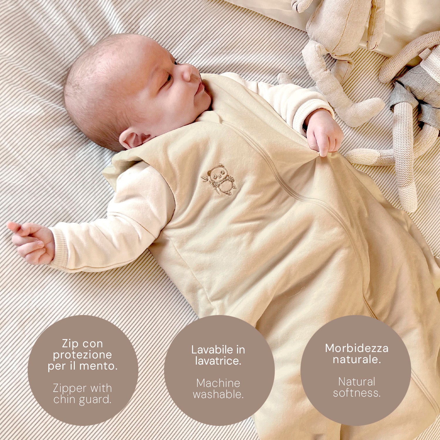 Sacco Nanna 2.5 TOG in Cotone Organico e Bambù - Perletti