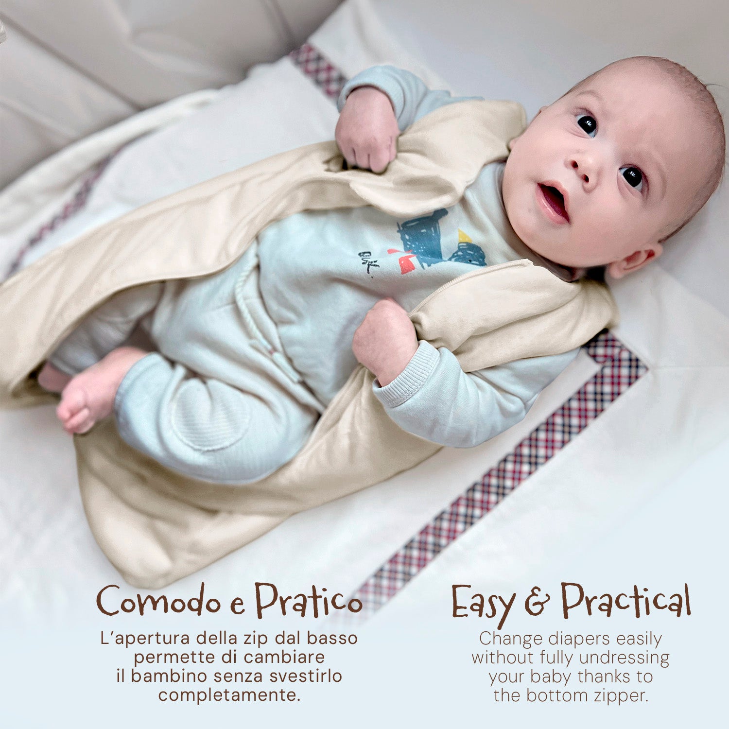 Sacco Nanna 2.5 TOG in Cotone Organico e Bambù - Perletti
