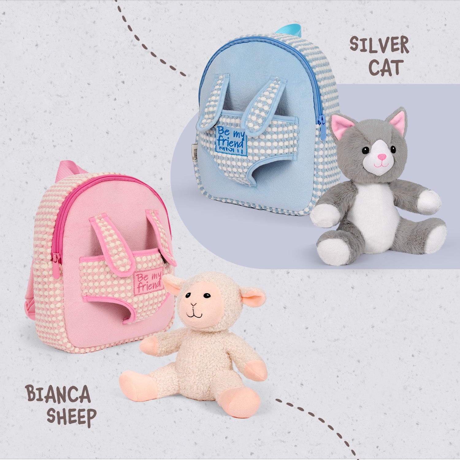 Zainetto con Peluche Gatto