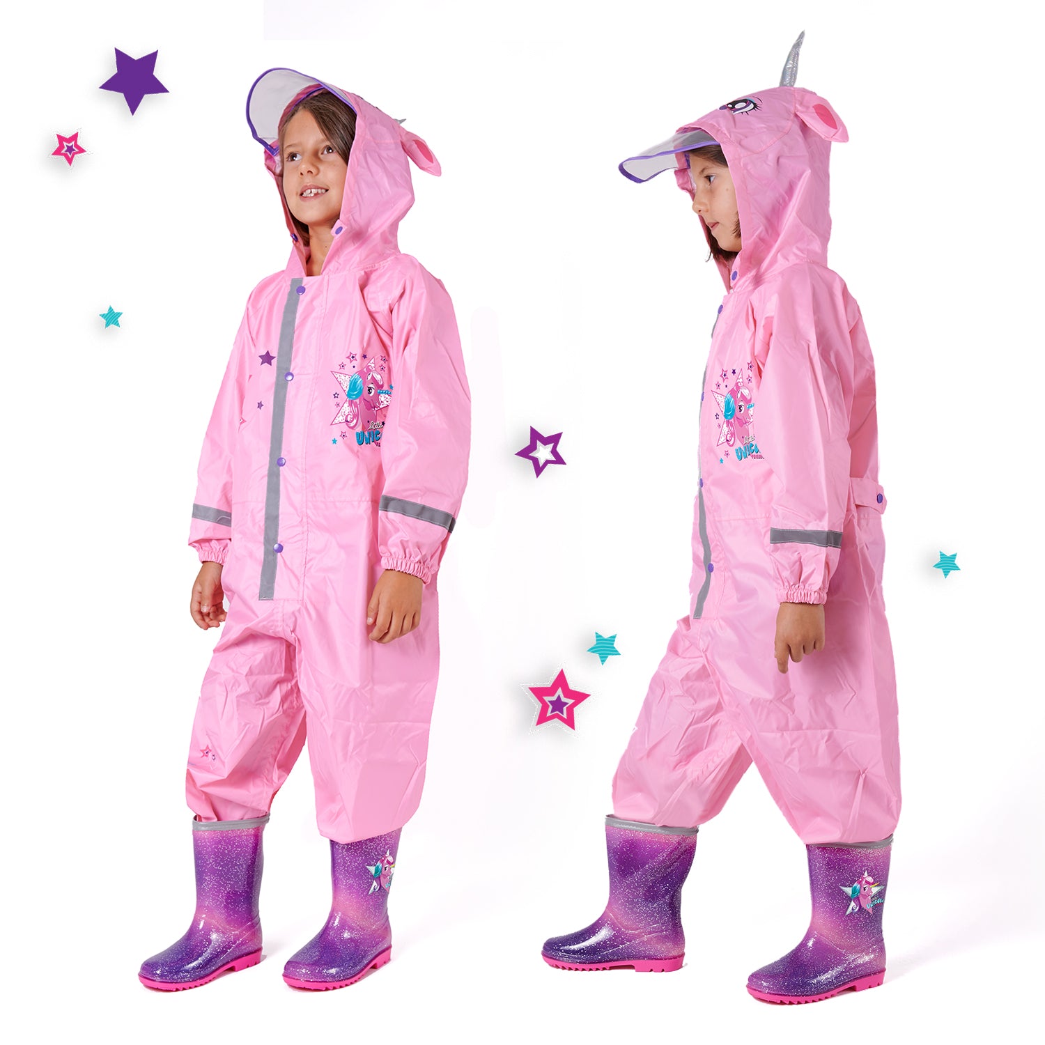 Tuta Impermeabile Bambina Unicorno
