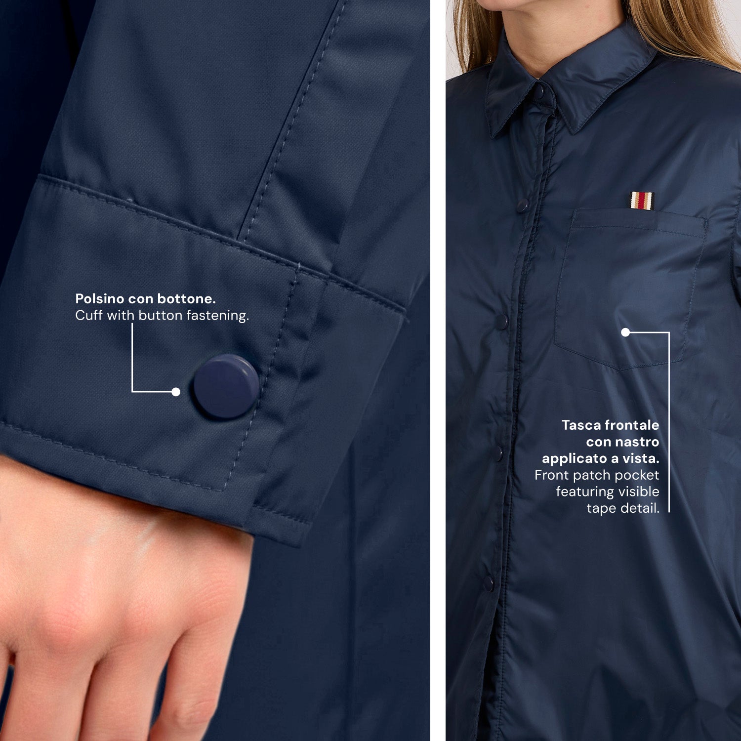 Giacca Overshirt Impermeabile Donna - Perletti