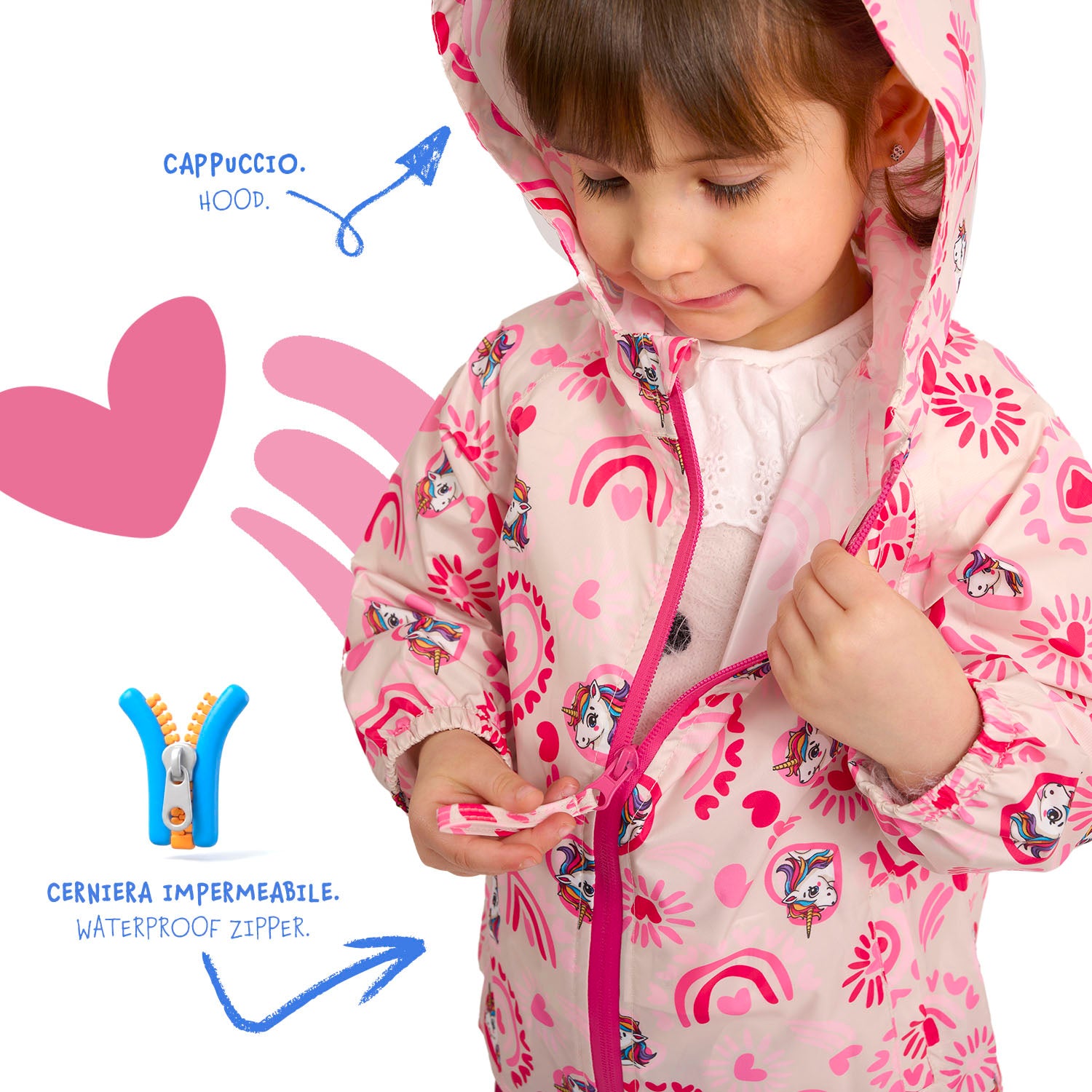 Set Pioggia Impermeabile Bambina - Perletti