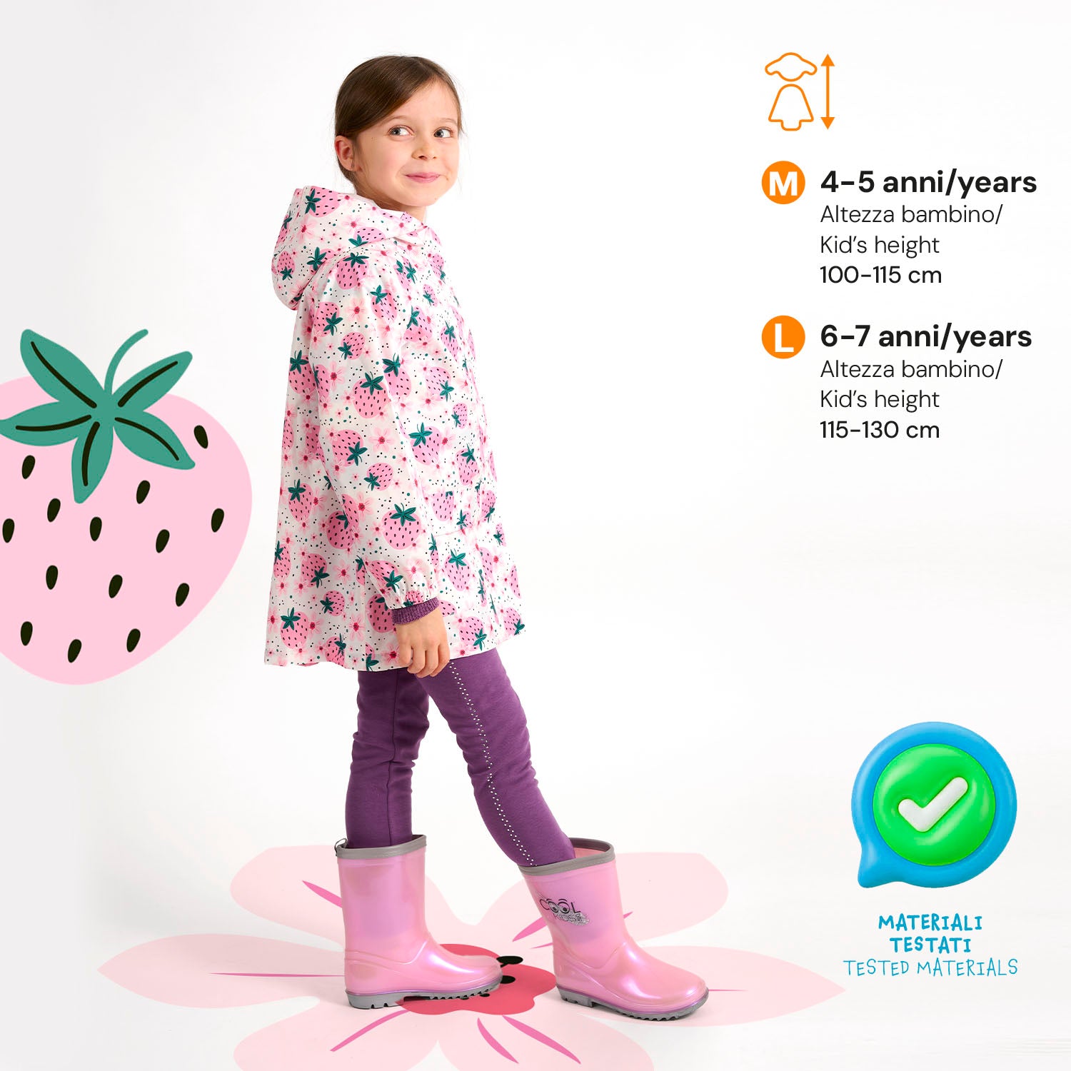 Trench Impermeabile Bambina - Perletti