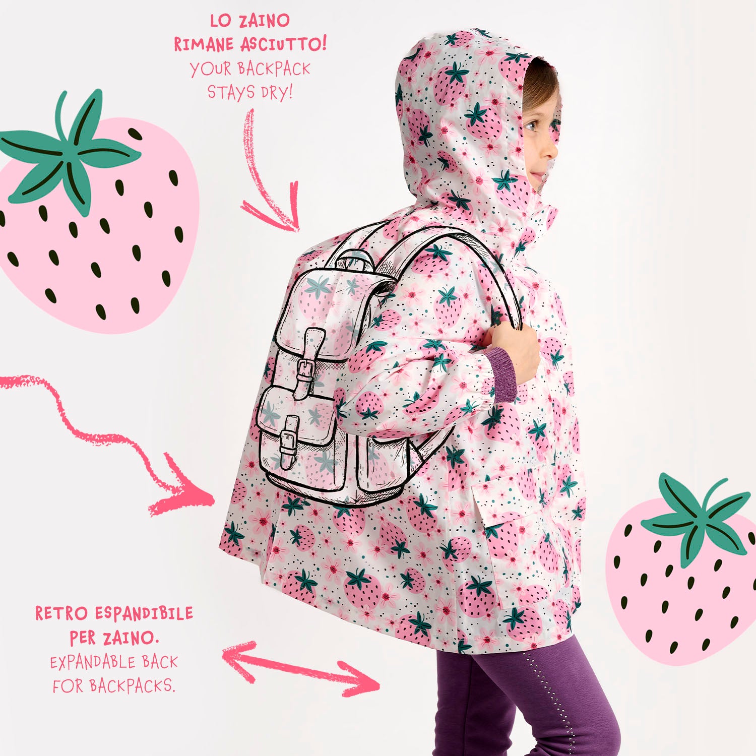 Trench Impermeabile Bambina - Perletti