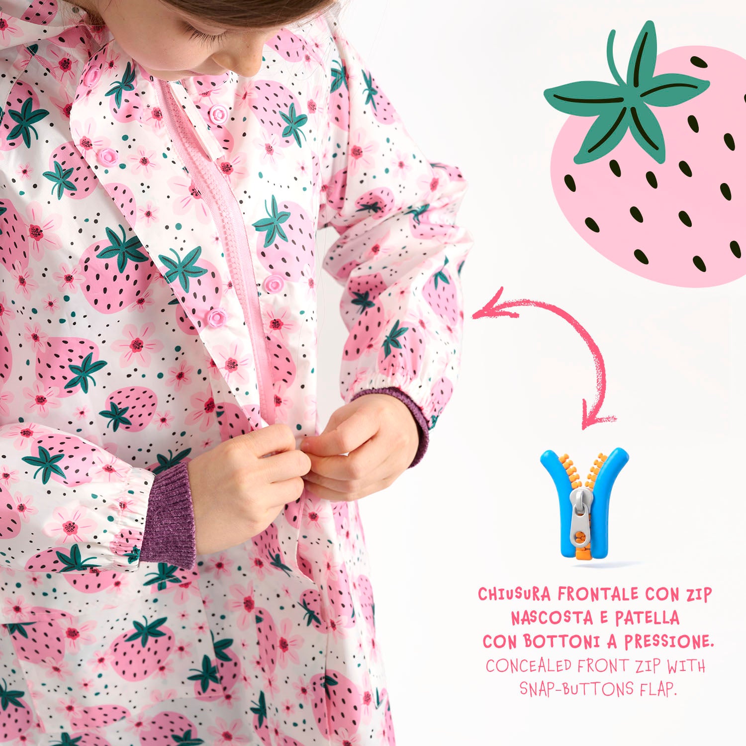 Trench Impermeabile Bambina - Perletti