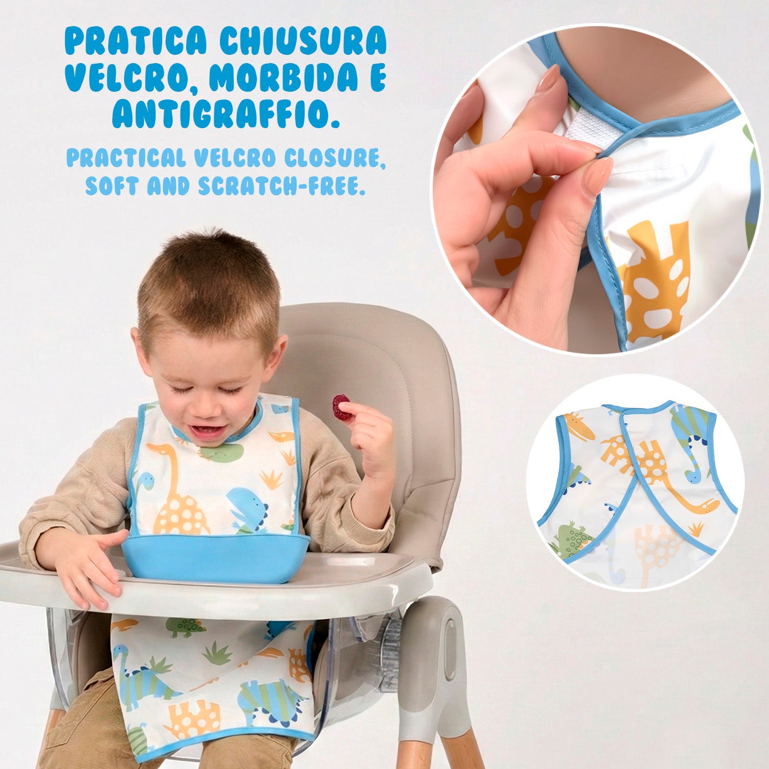 Bavaglino Impermeabile - Pack Doppio Bambino - Perletti