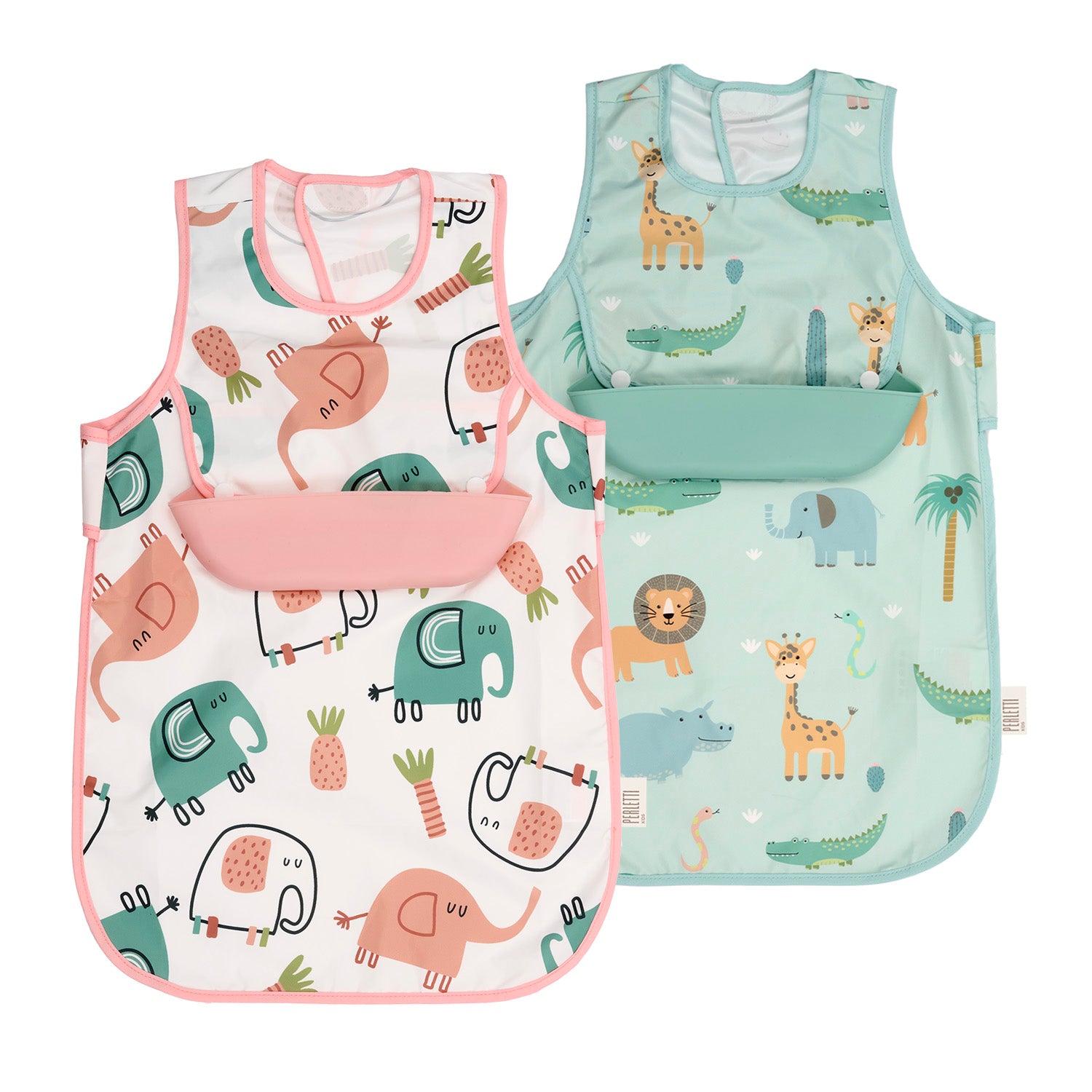 Bavaglino Impermeabile - Pack Doppio Bambina - Perletti