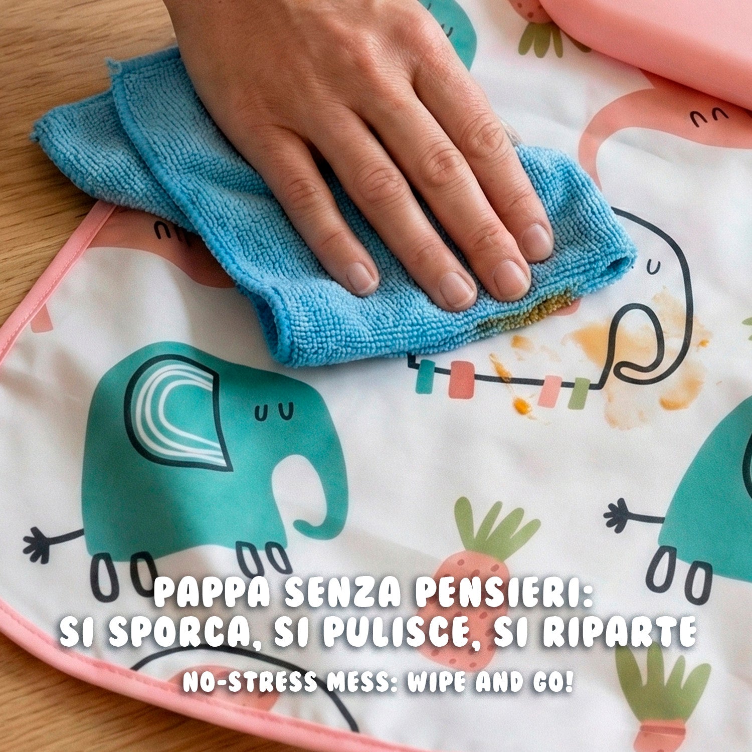 Bavaglino Impermeabile con Maniche - Pack Doppio Bambina - Perletti