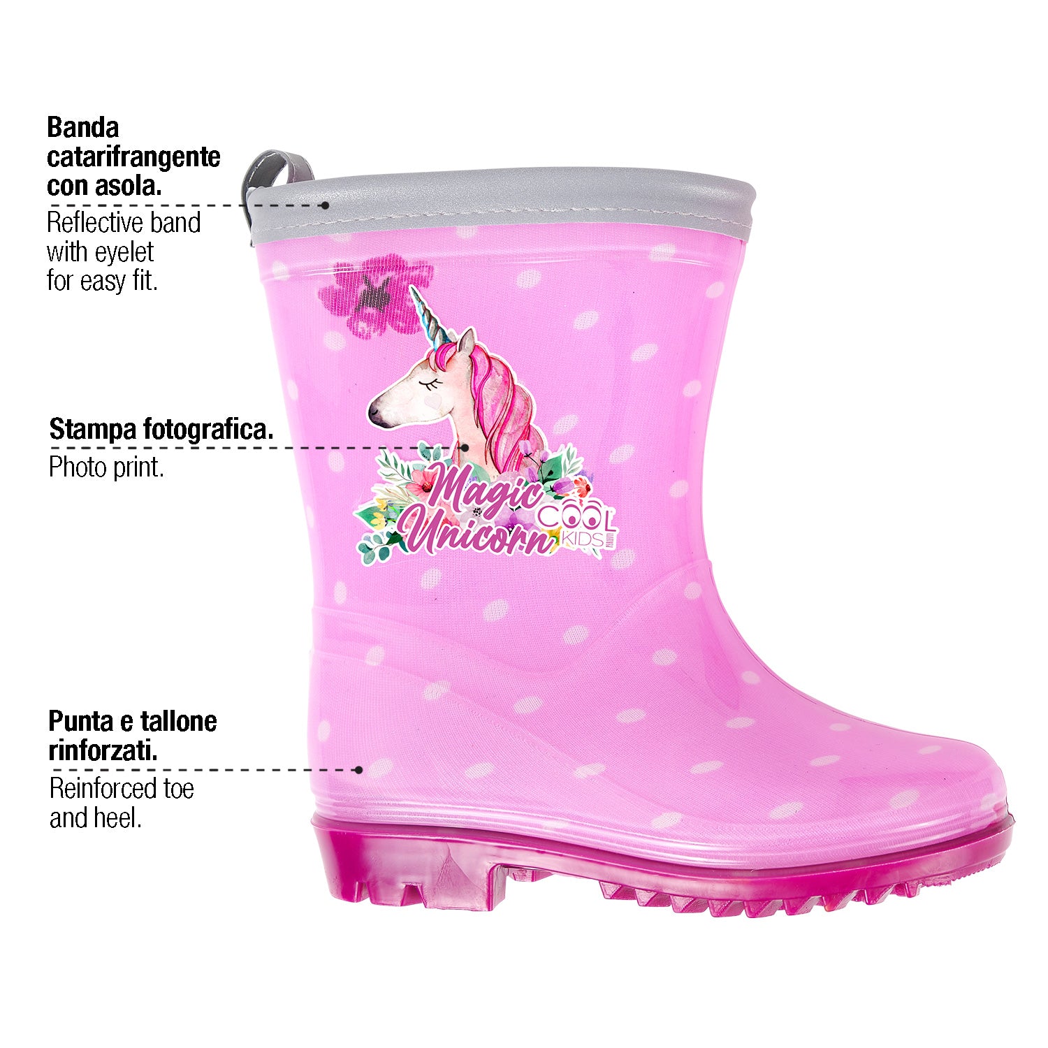 Stivaletti Unicorno Pois