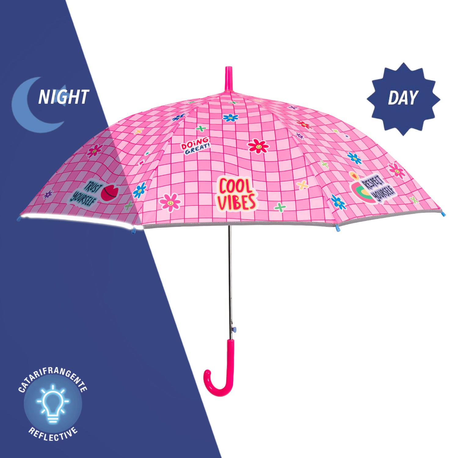 Ombrello Cool Vibes Rosa Automatico - Perletti