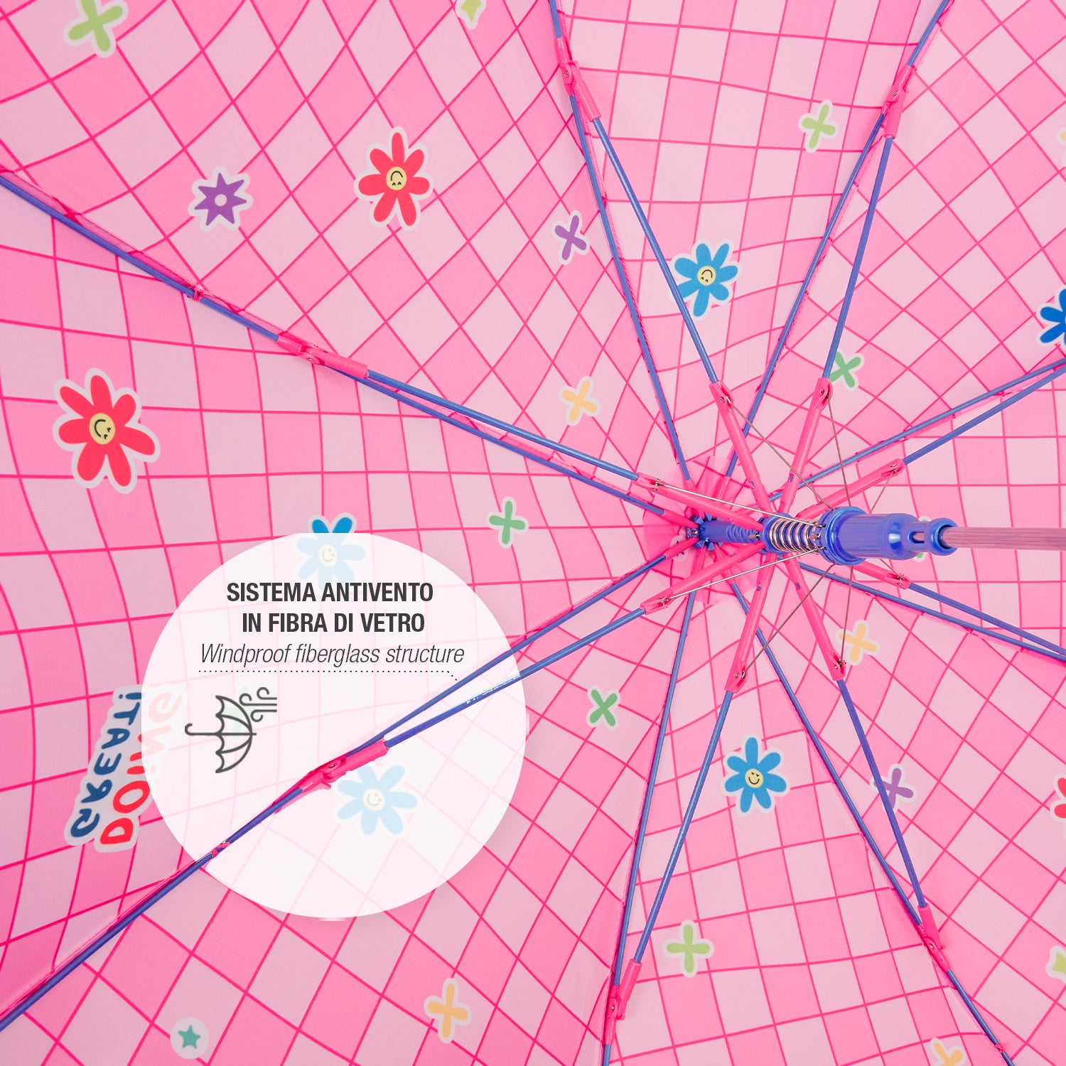 Ombrello Cool Vibes Rosa Automatico - Perletti