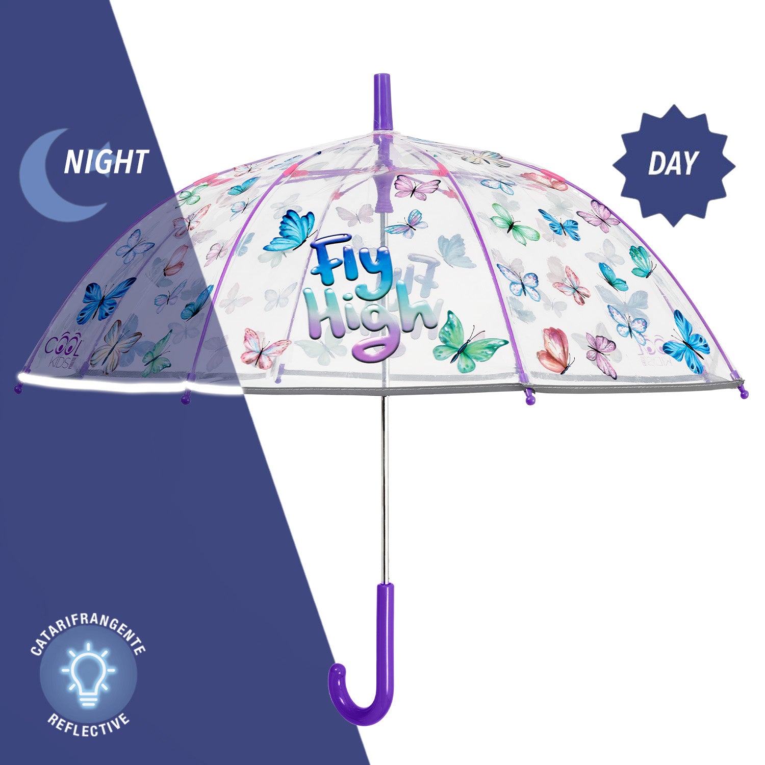 Ombrello Trasparente Farfalle - Perletti